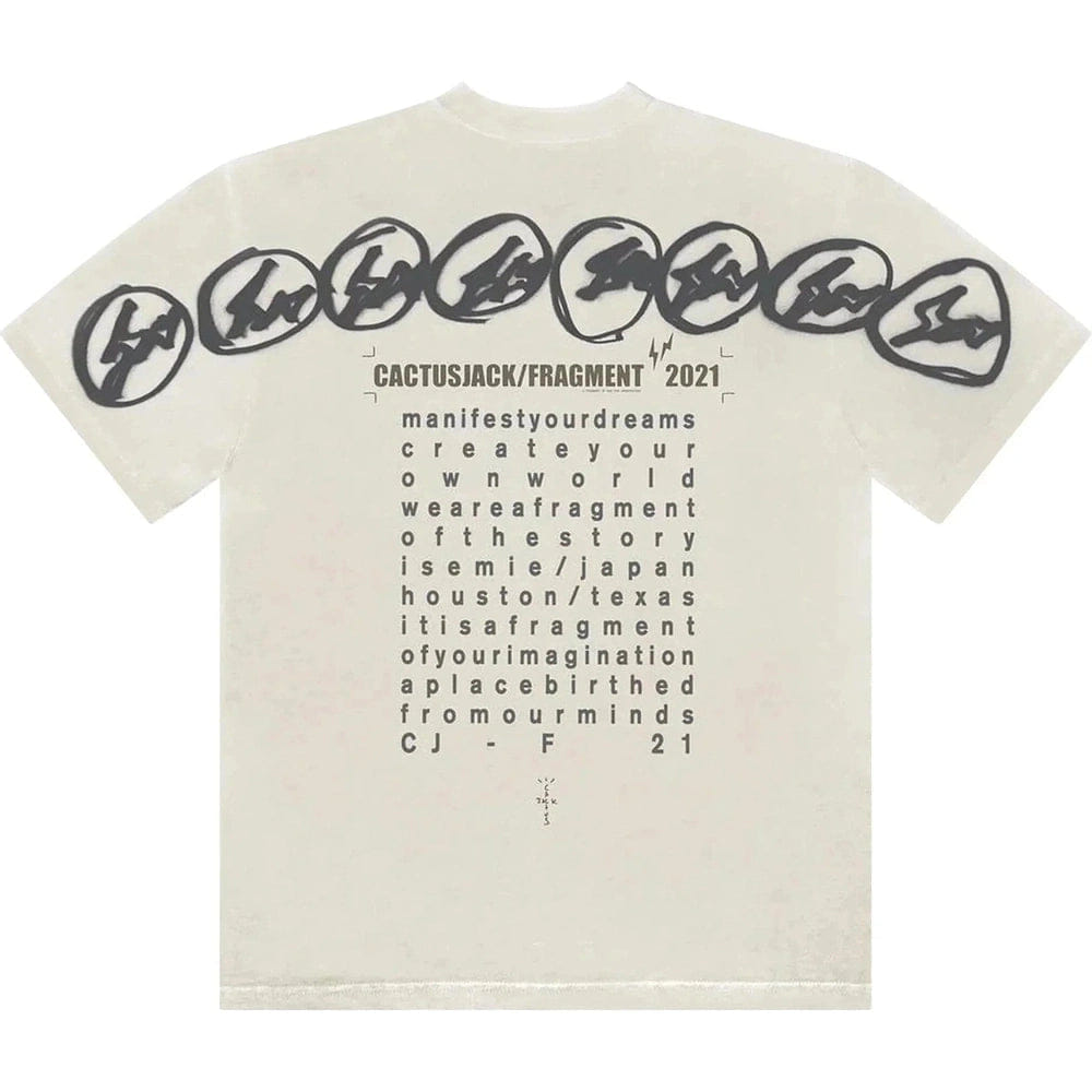 Travis Scott Cactus Jack by Travis Scott For Fragment Manifest T-Shirt White