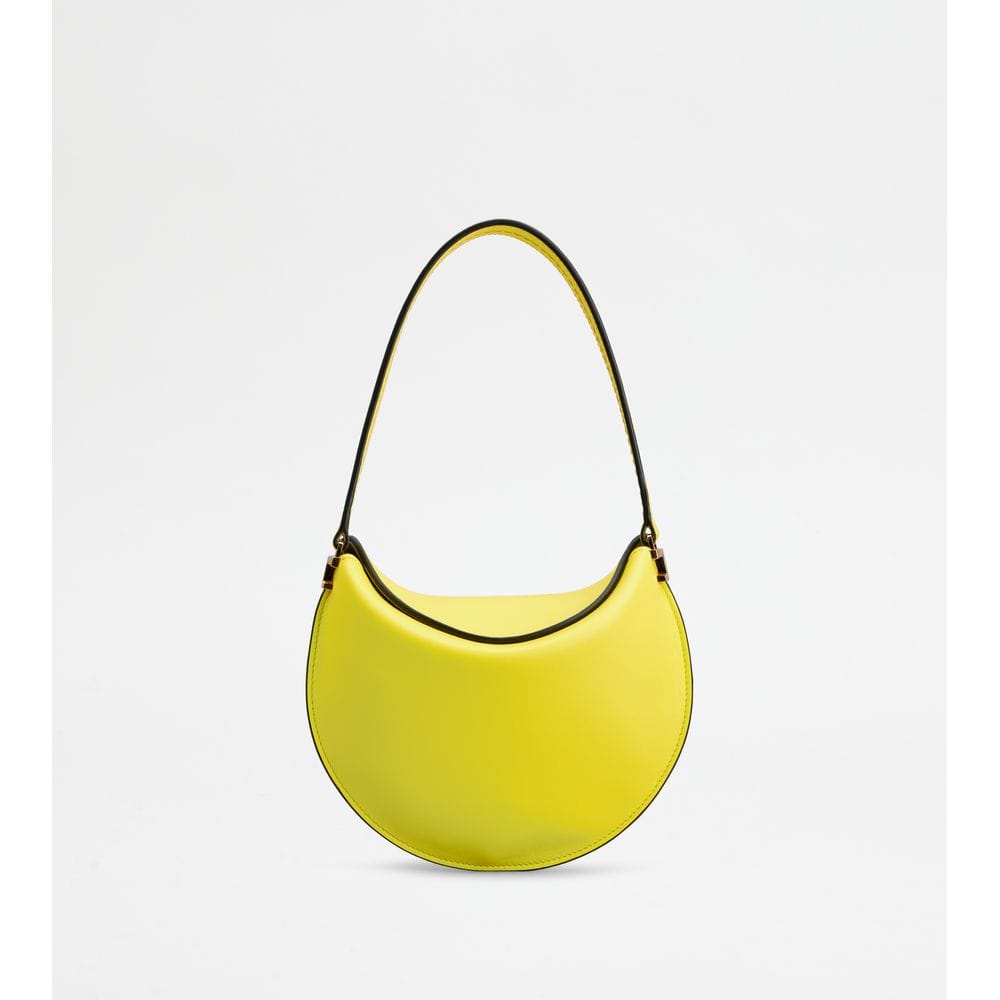 Tod's Tods T Case Hobo Bag In Leather Micro Yellow
