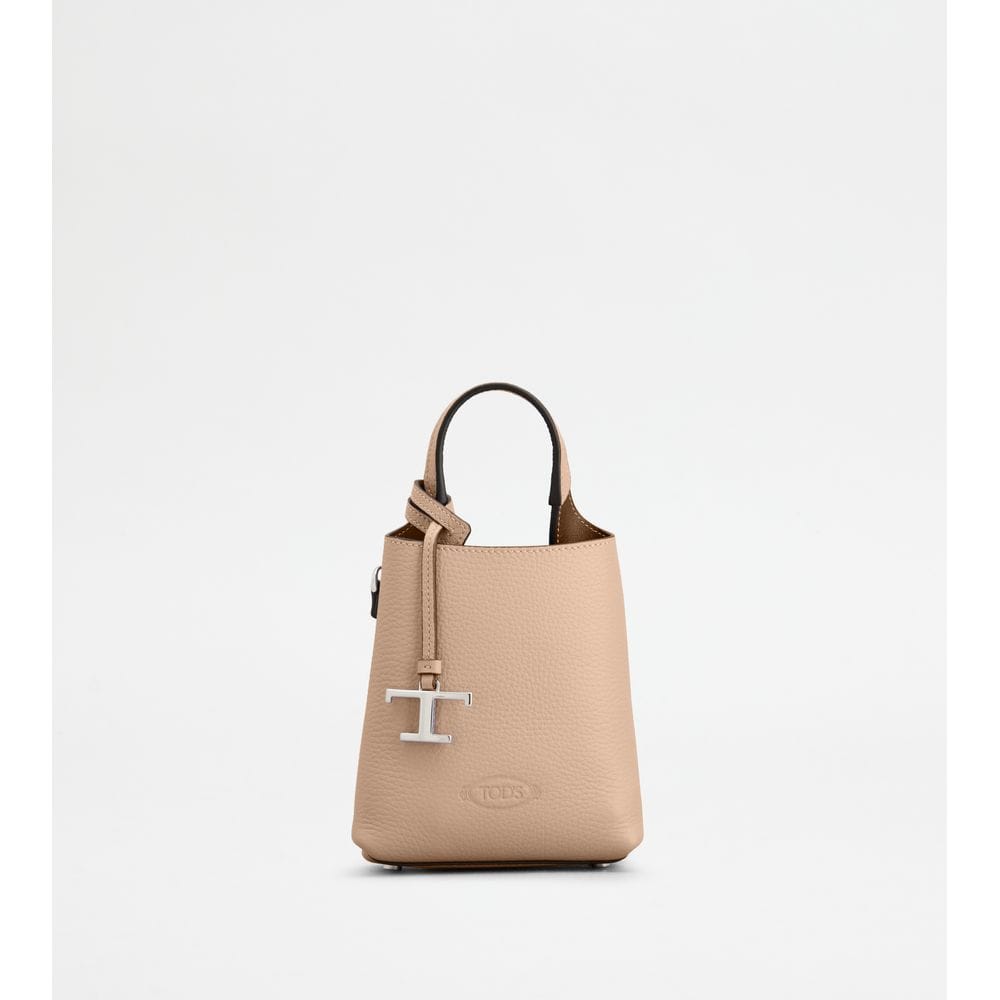 Tod's Tods Micro Bag In Leather Pink