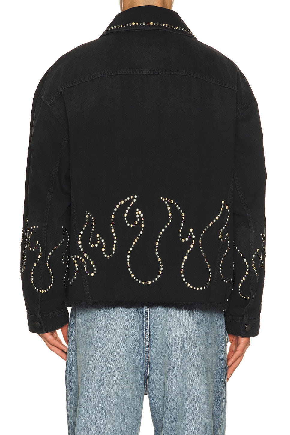 Amiri Studs Flames Trucker Jacket