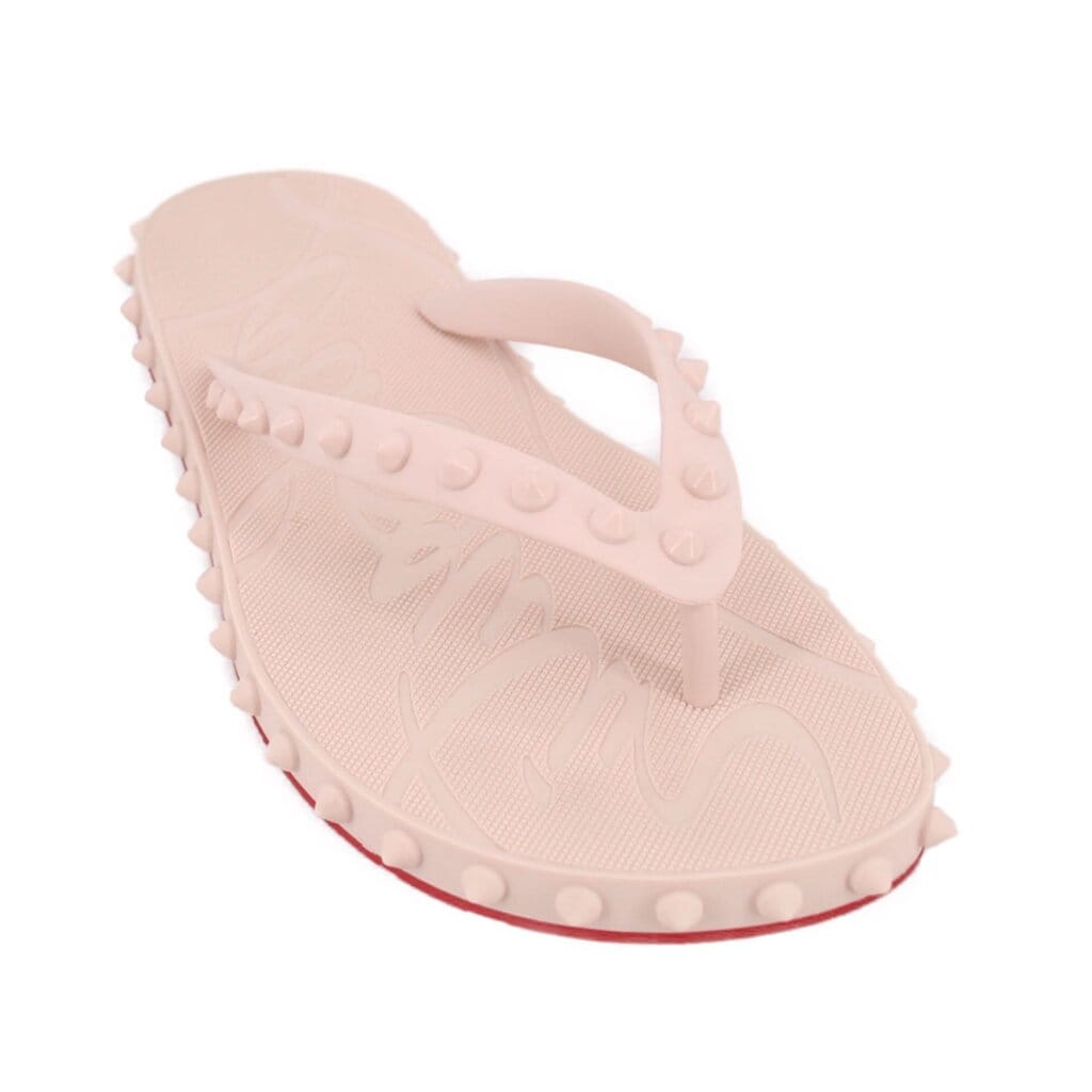 Christian Louboutin LOUBI FLIP SANDALS BLUSH 37 EU | 7 US
