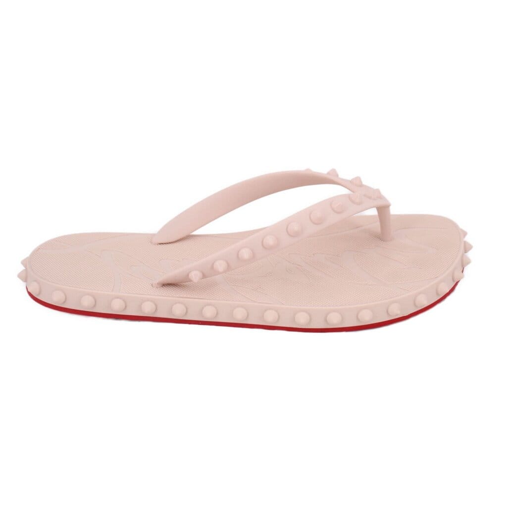 Christian Louboutin LOUBI FLIP SANDALS BLUSH 37 EU | 7 US