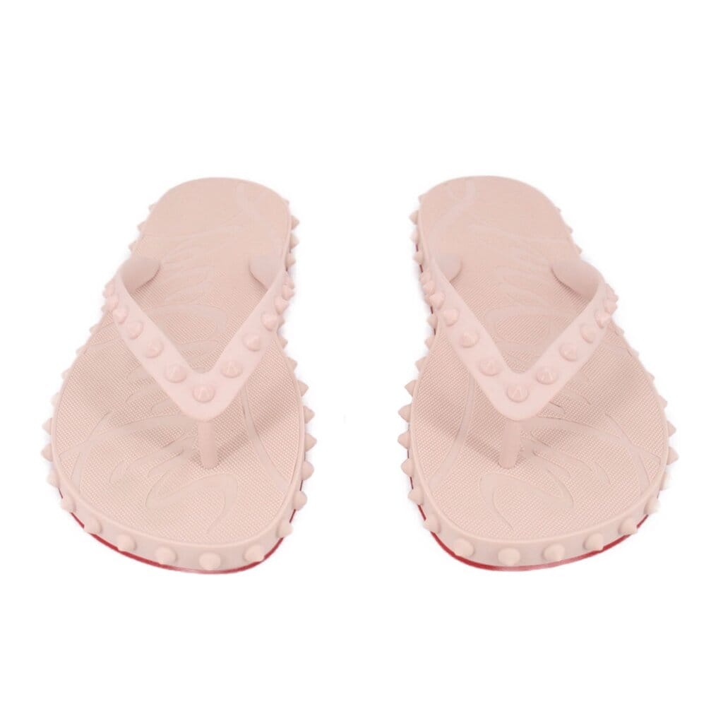 Christian Louboutin LOUBI FLIP SANDALS BLUSH 37 EU | 7 US