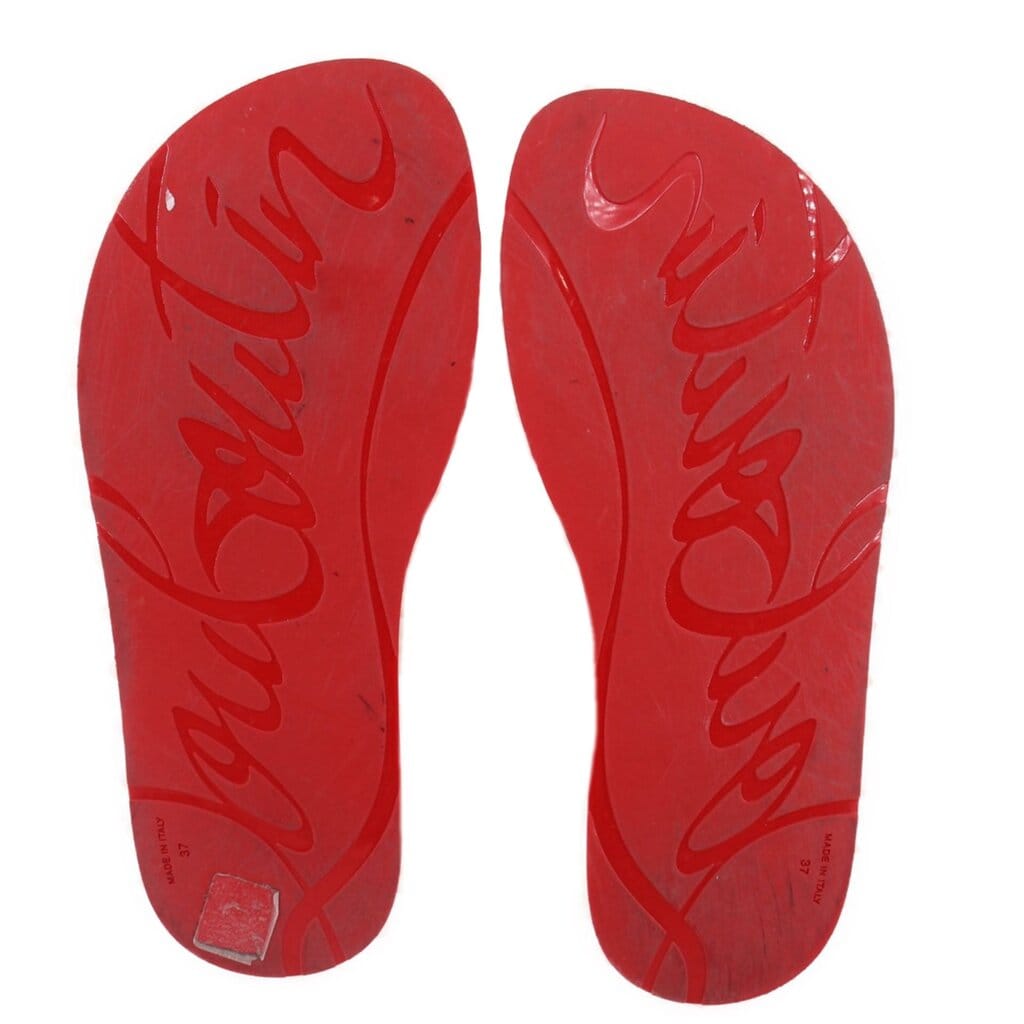 Christian Louboutin LOUBI FLIP SANDALS BLUSH 37 EU | 7 US