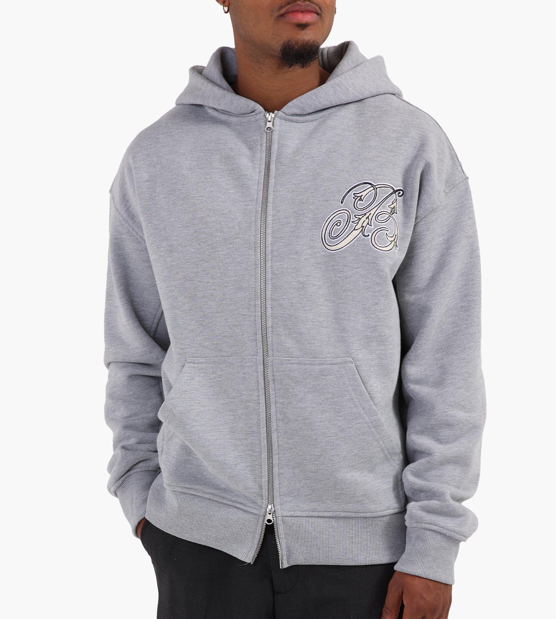 Ash Baskèts Botanical Zip Hoodie Ash Grey