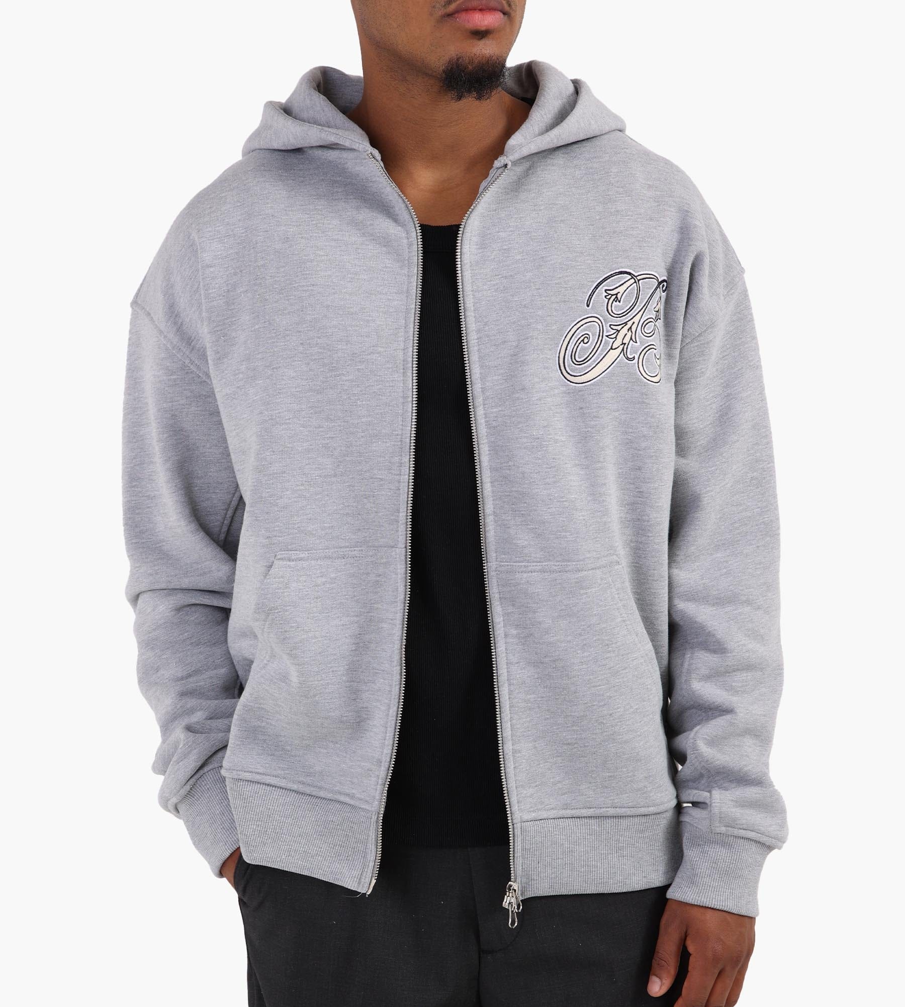 Ash Baskèts Botanical Zip Hoodie Ash Grey