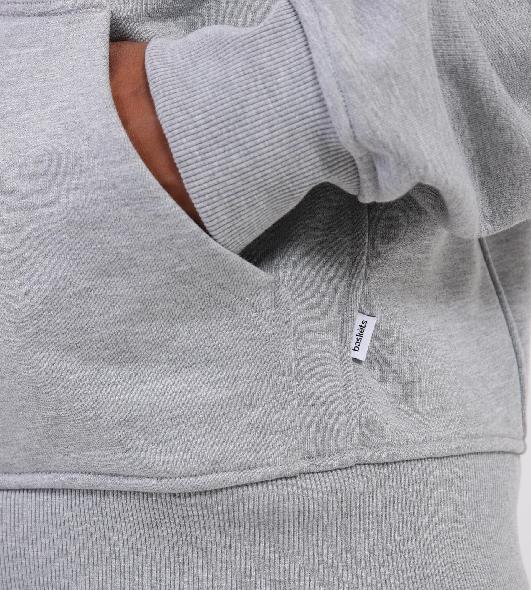 Ash Baskèts Botanical Zip Hoodie Ash Grey