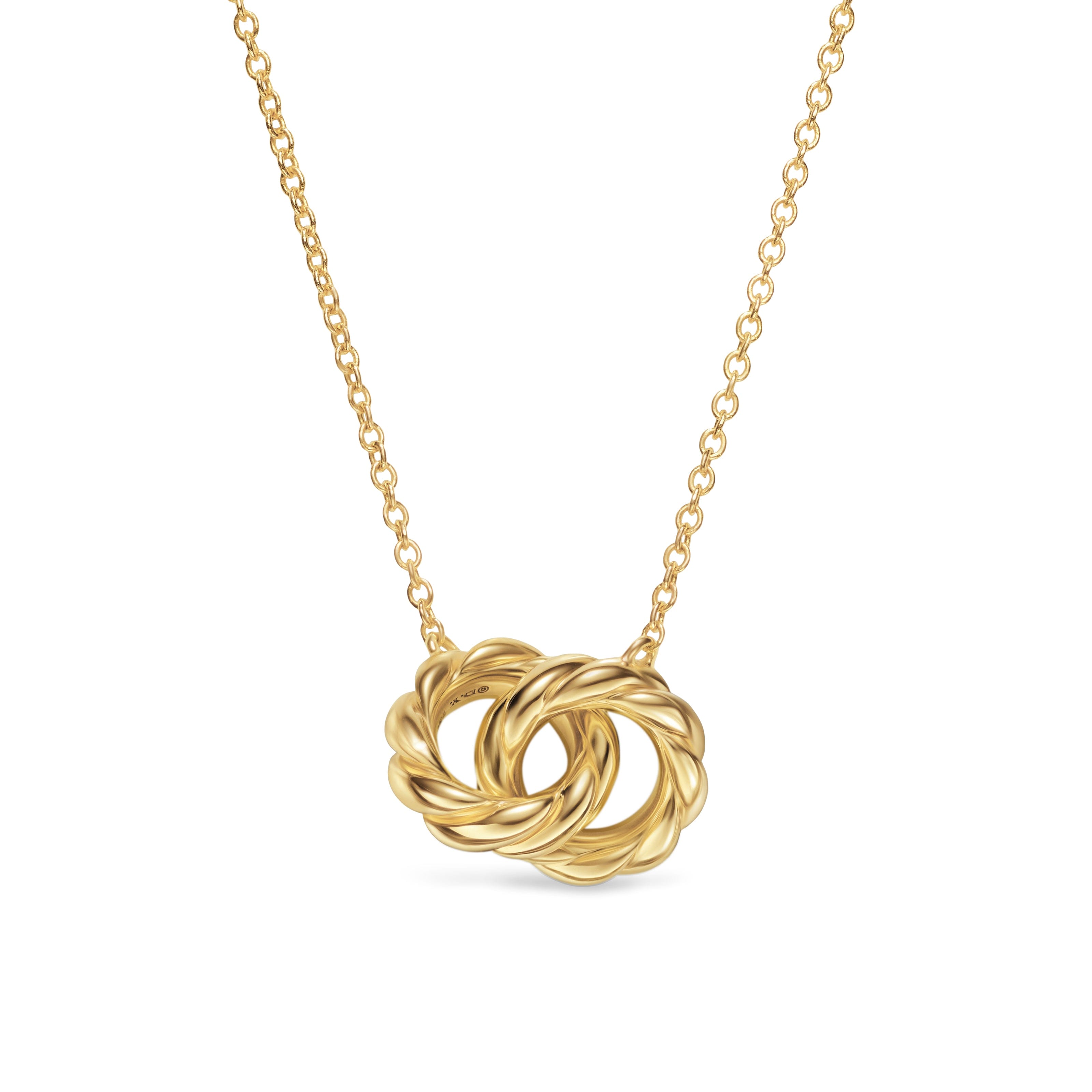 David Yurman Sculpted Cable Collection Necklace in 18K Yellow Gold