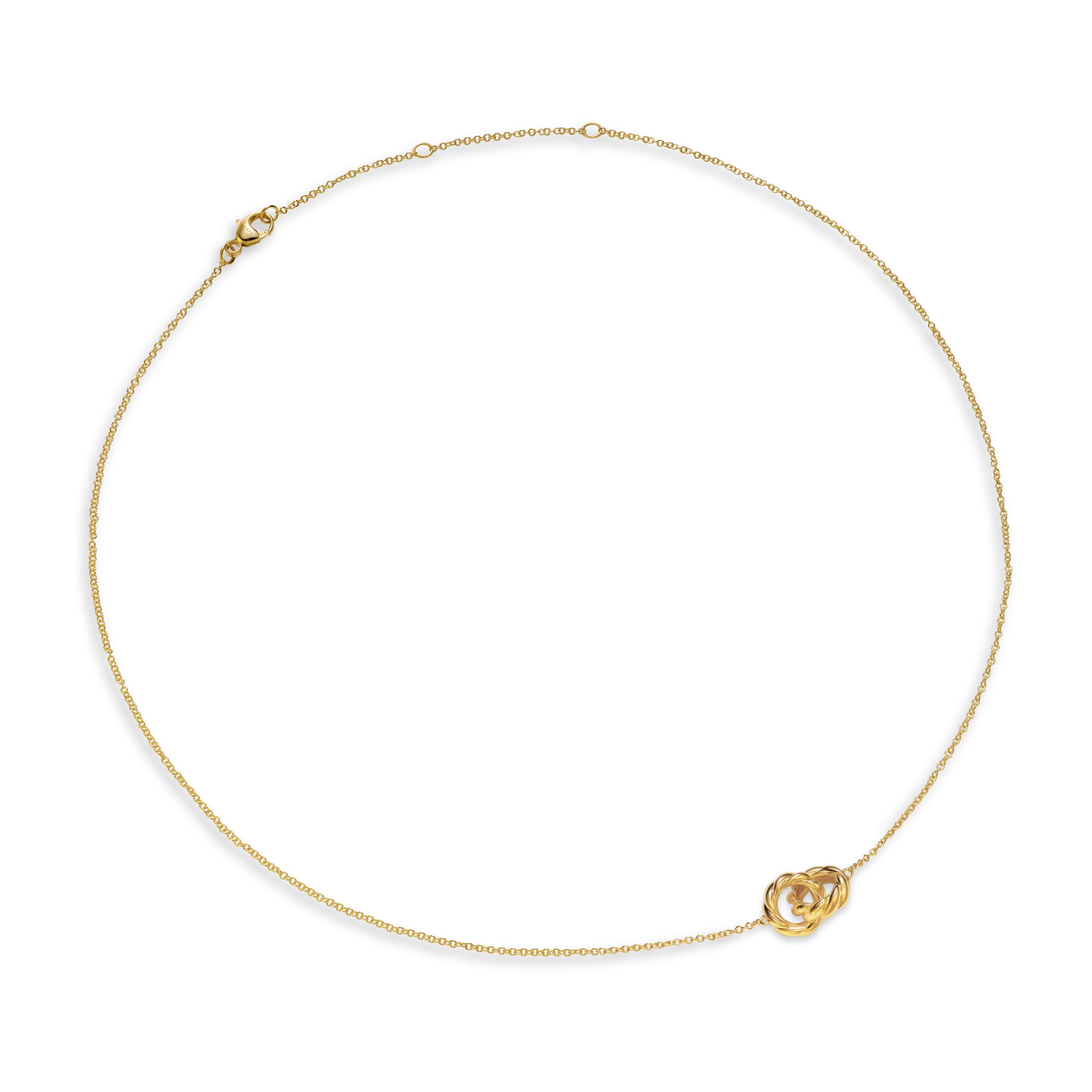 David Yurman Sculpted Cable Collection Necklace in 18K Yellow Gold