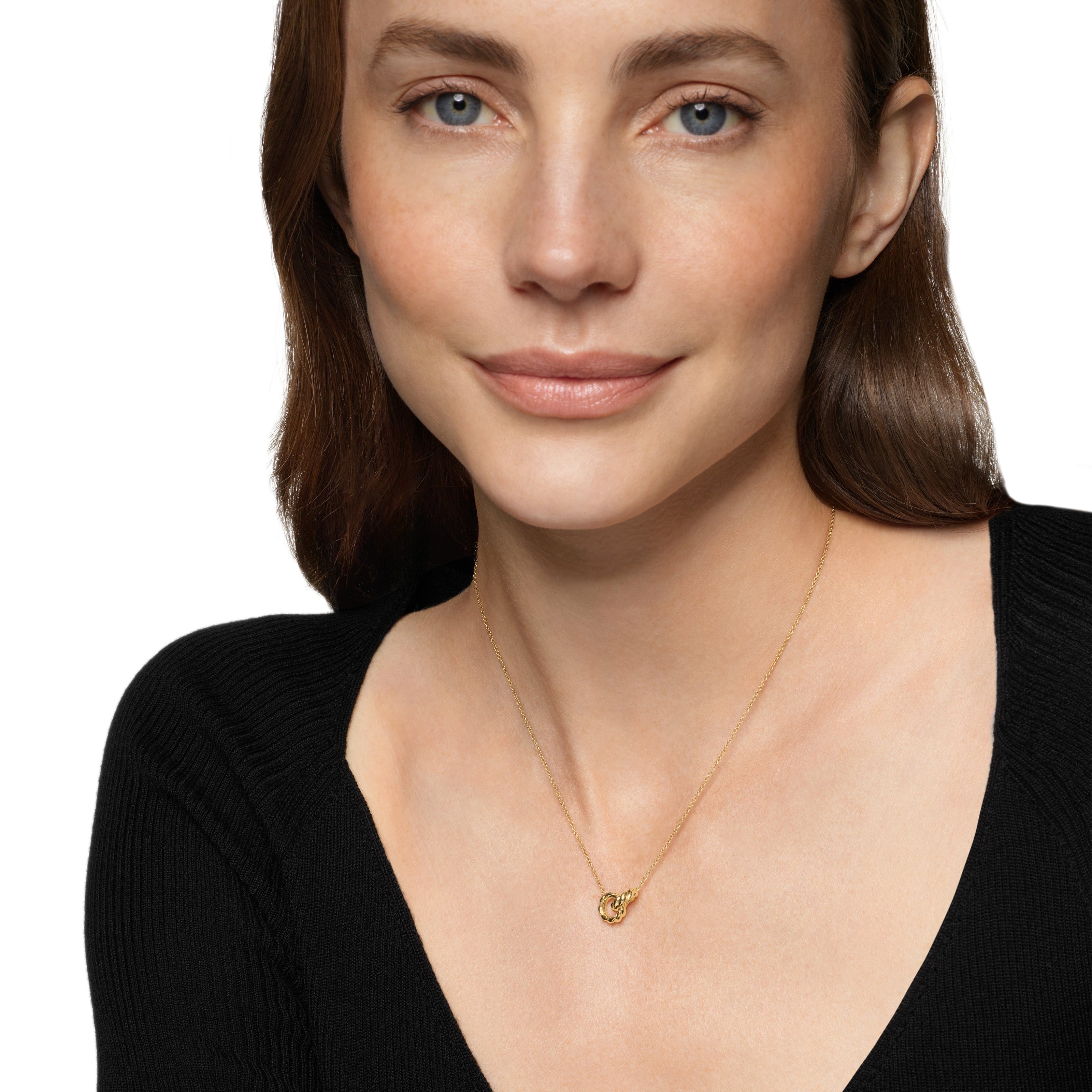 David Yurman Sculpted Cable Collection Necklace in 18K Yellow Gold