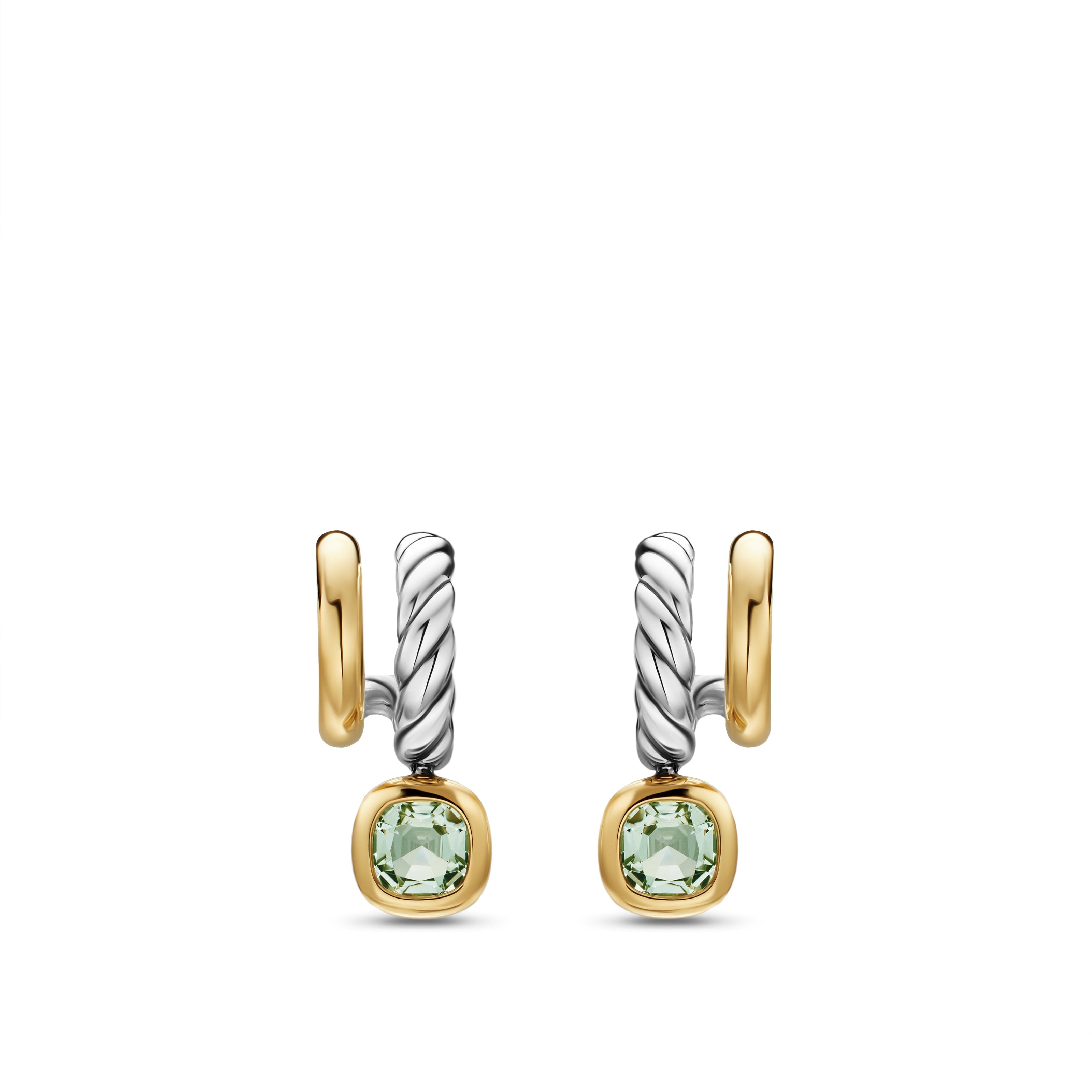 David Yurman Earring in Sterling Silver and 18k Gold