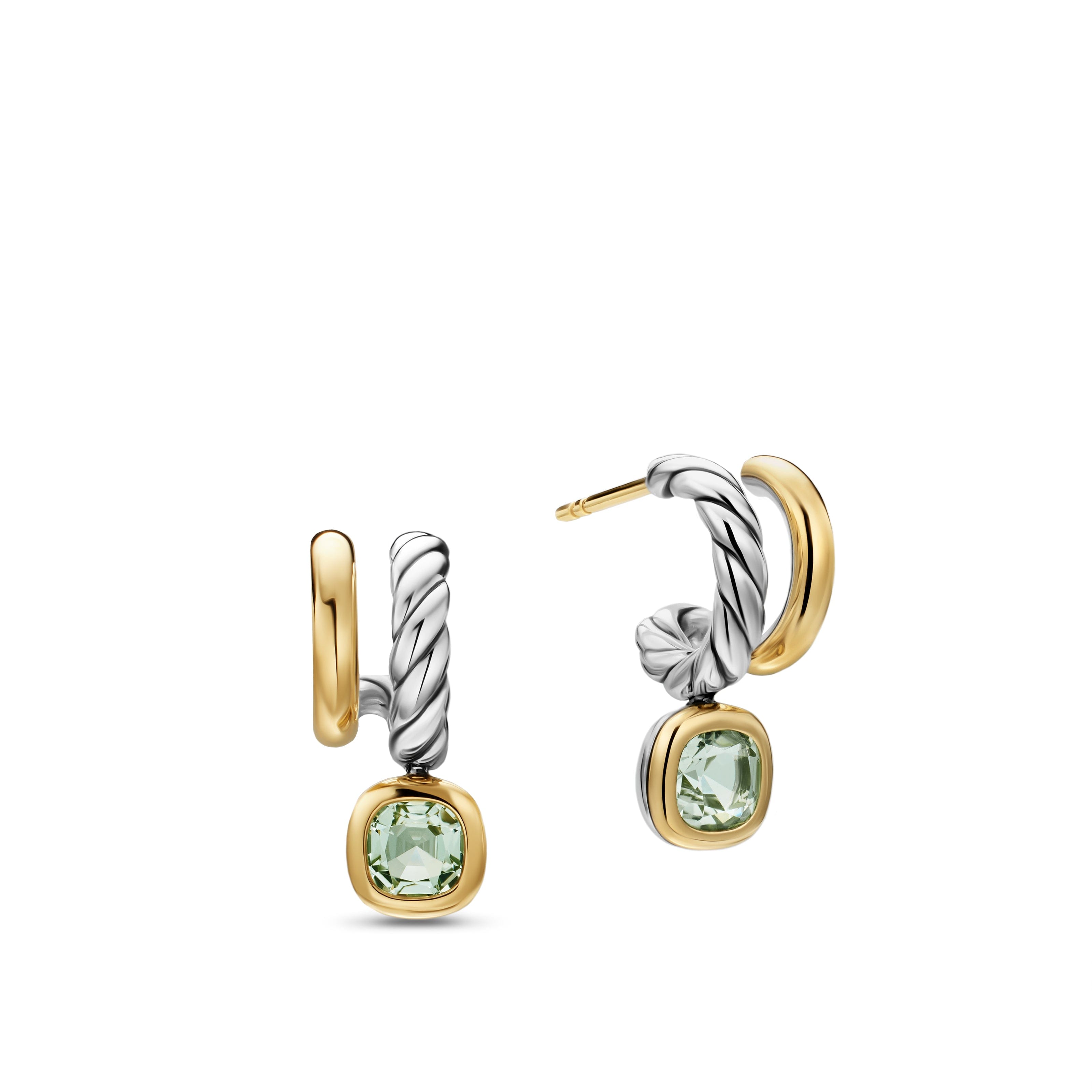 David Yurman Earring in Sterling Silver and 18k Gold
