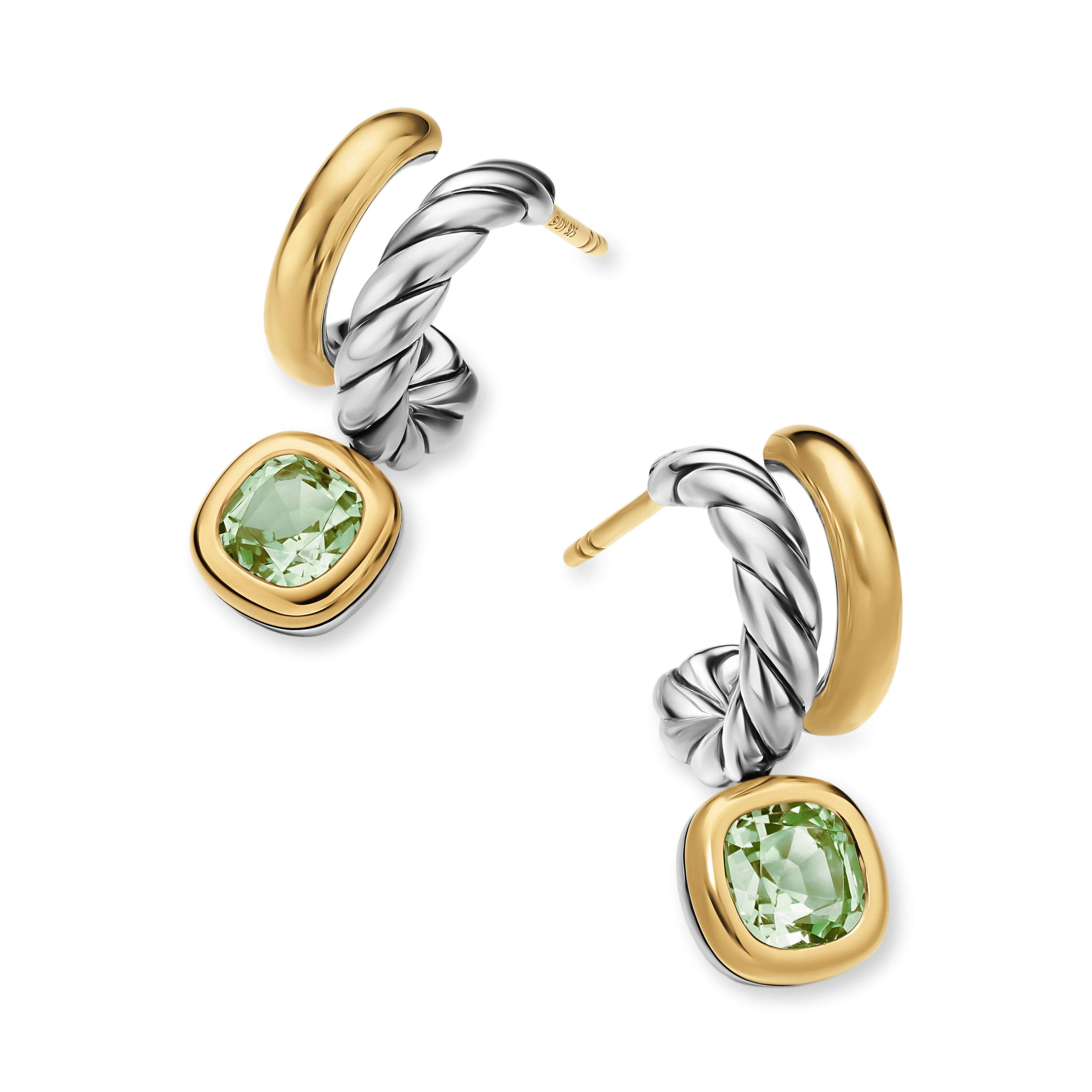 David Yurman Earring in Sterling Silver and 18k Gold