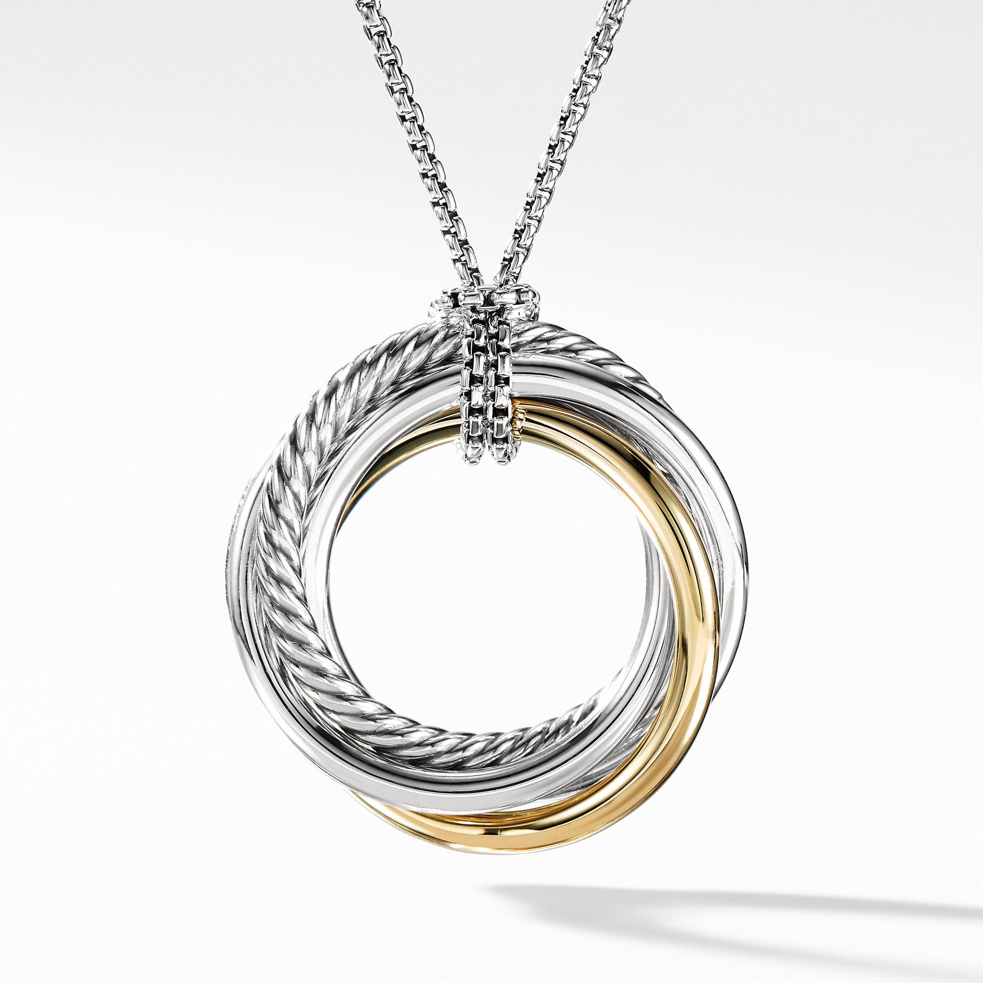 David Yurman Crossover Pendant Necklace with Gold - N11635 S4