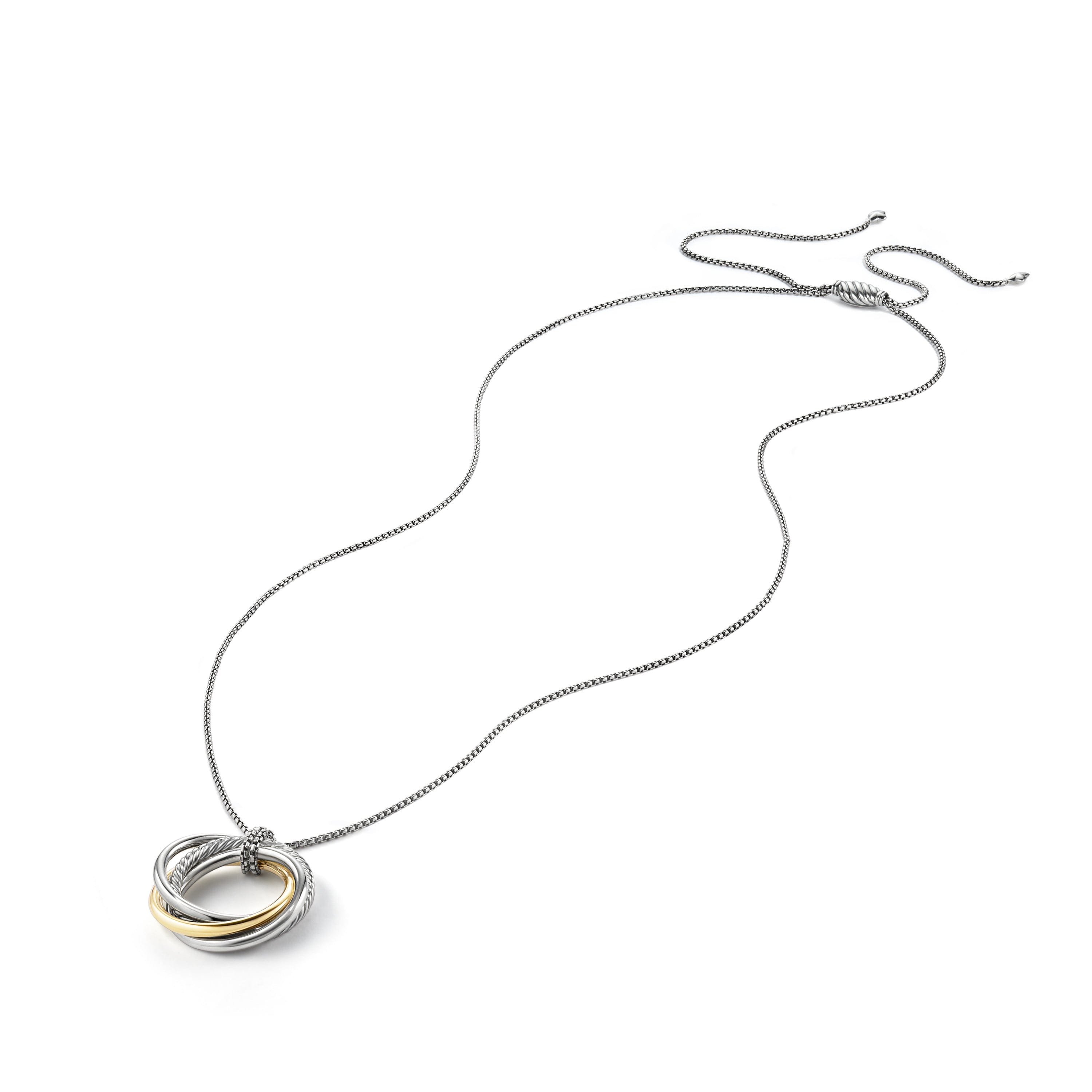 David Yurman Crossover Pendant Necklace with Gold - N11635 S4