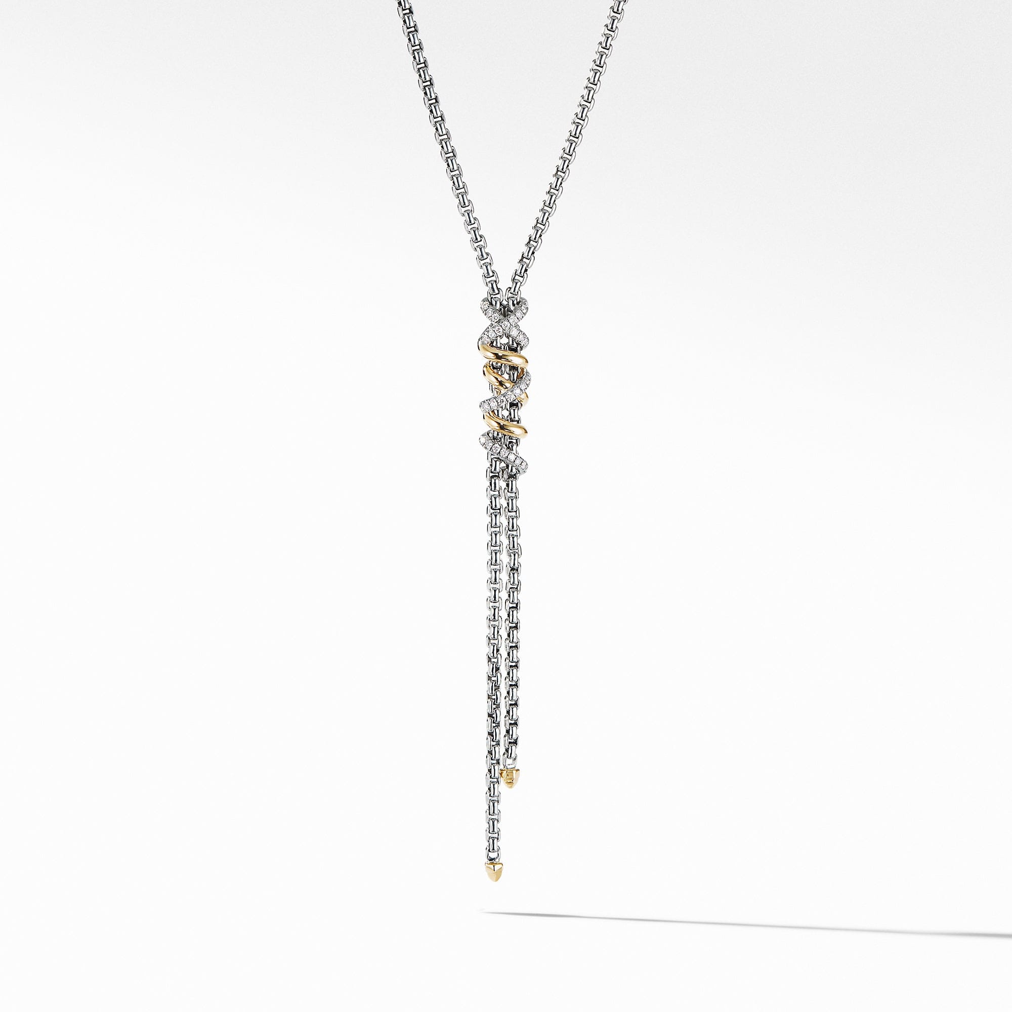 David Yurman Helena Y Necklace with 18K Yellow Gold with Diamonds - N14712DS8ADI