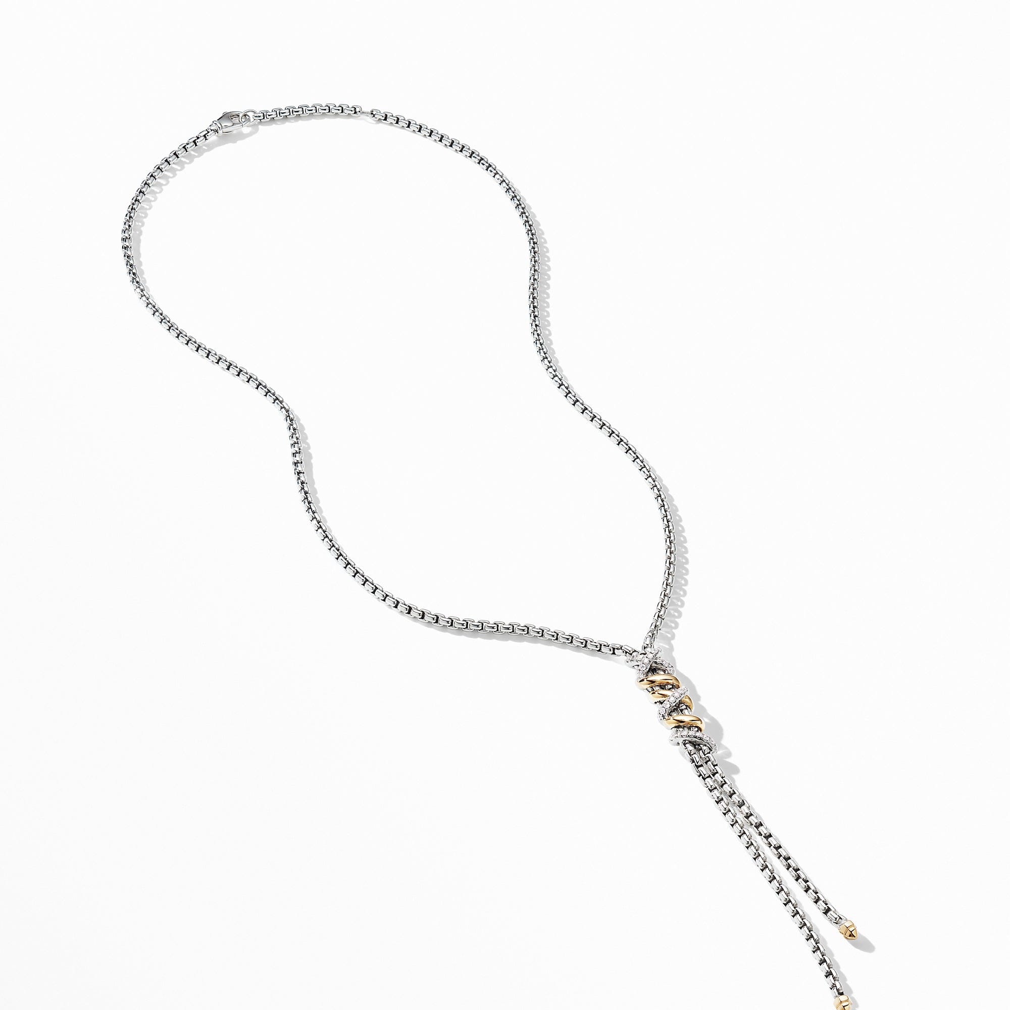 David Yurman Helena Y Necklace with 18K Yellow Gold with Diamonds - N14712DS8ADI
