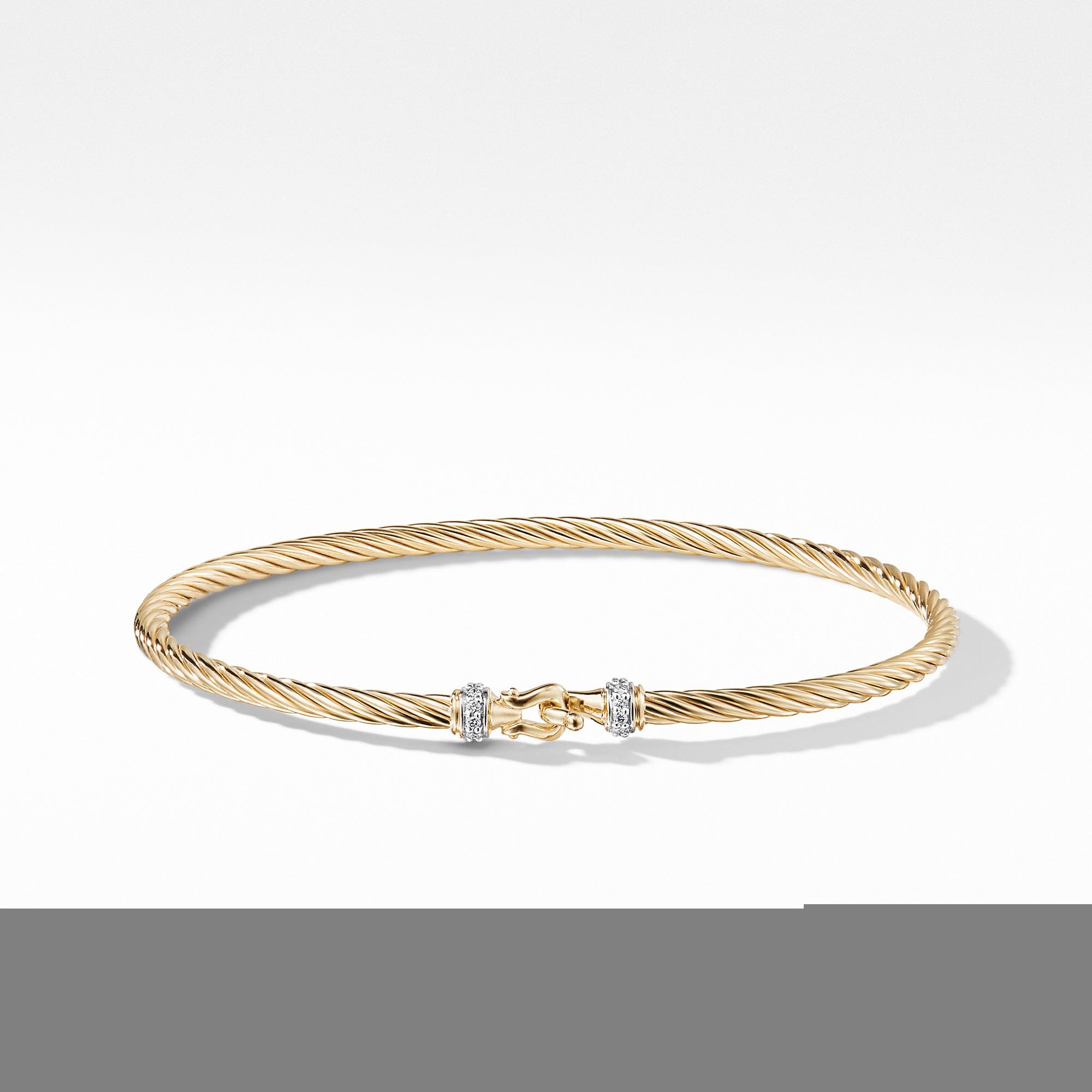 David Yurman Cable Buckle Bracelet with Diamonds in Gold - B09709D88ADI