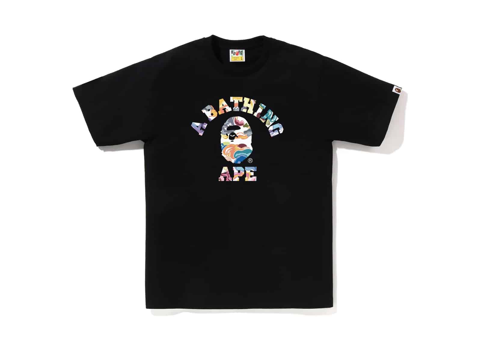 BAPE Art Camo College T-Shirt Black