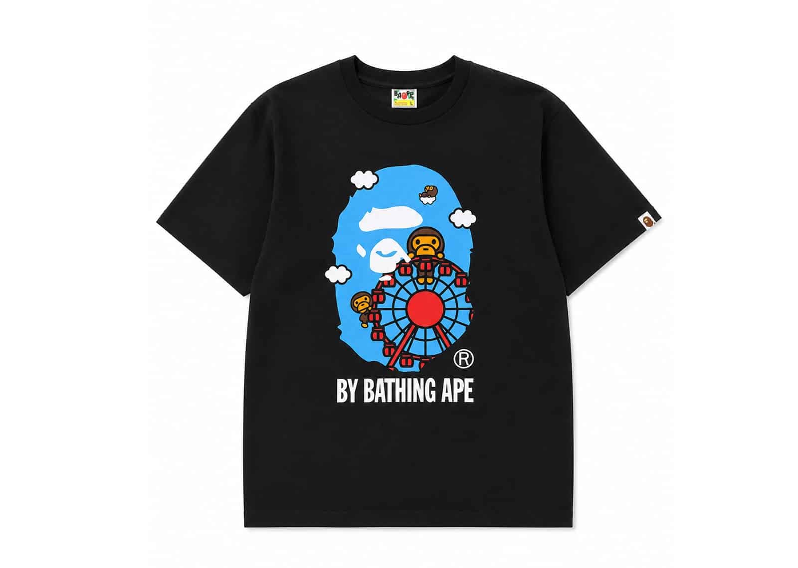 Bape Store Hankyu Mens Osaka College T-Shirt Black