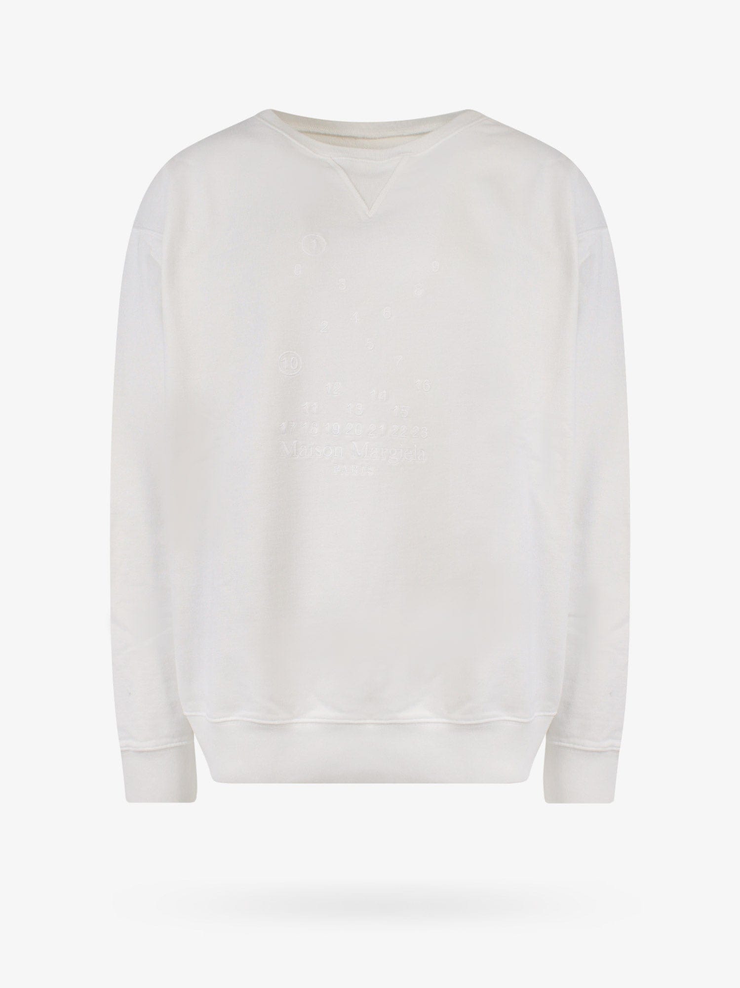 Maison Margiela Cotton sweatshirt with embroidered logo on the front