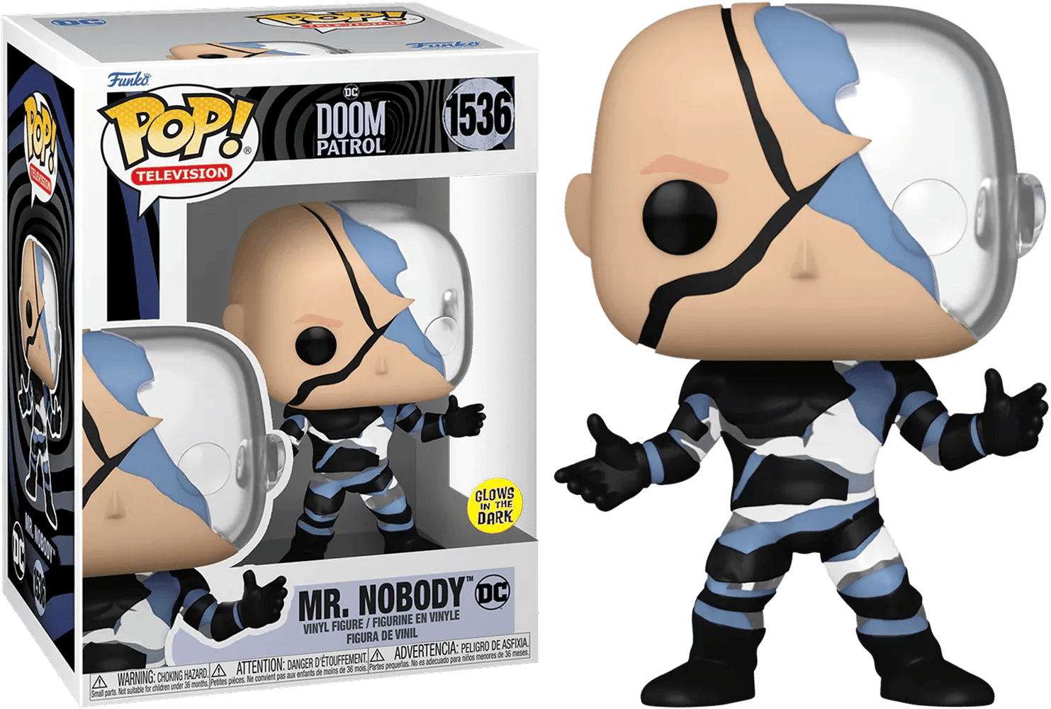 Funko Doom Patrol (2019) - Mr Nobody Glow - in - the - Dark Pop! Vinyl
