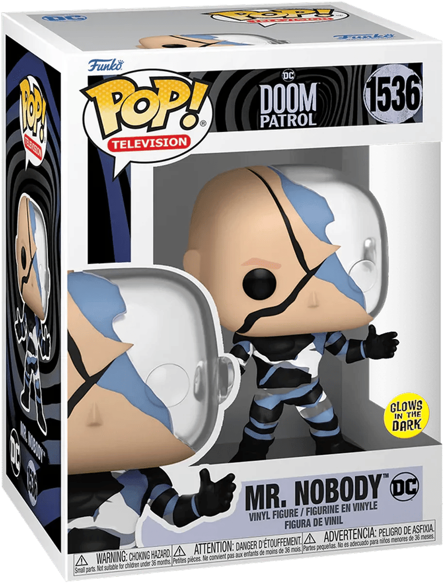 Funko Doom Patrol (2019) - Mr Nobody Glow - in - the - Dark Pop! Vinyl
