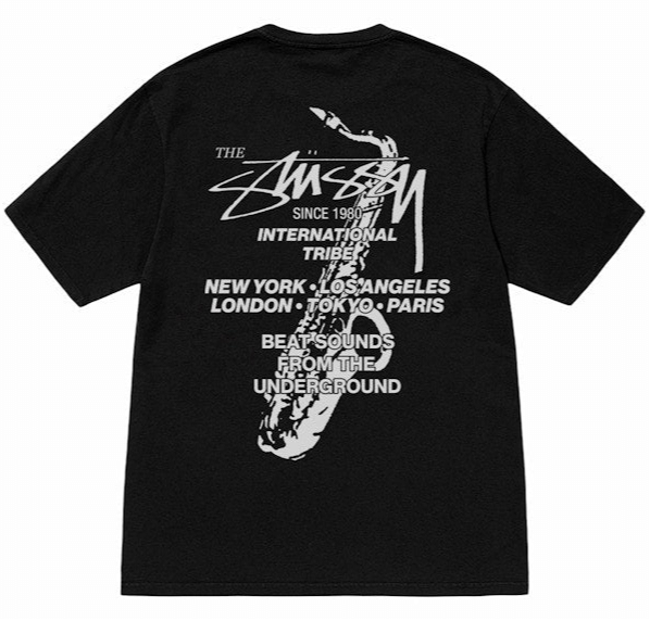 Stussy Beat Sounds Pigment Dyed T-Shirt Black