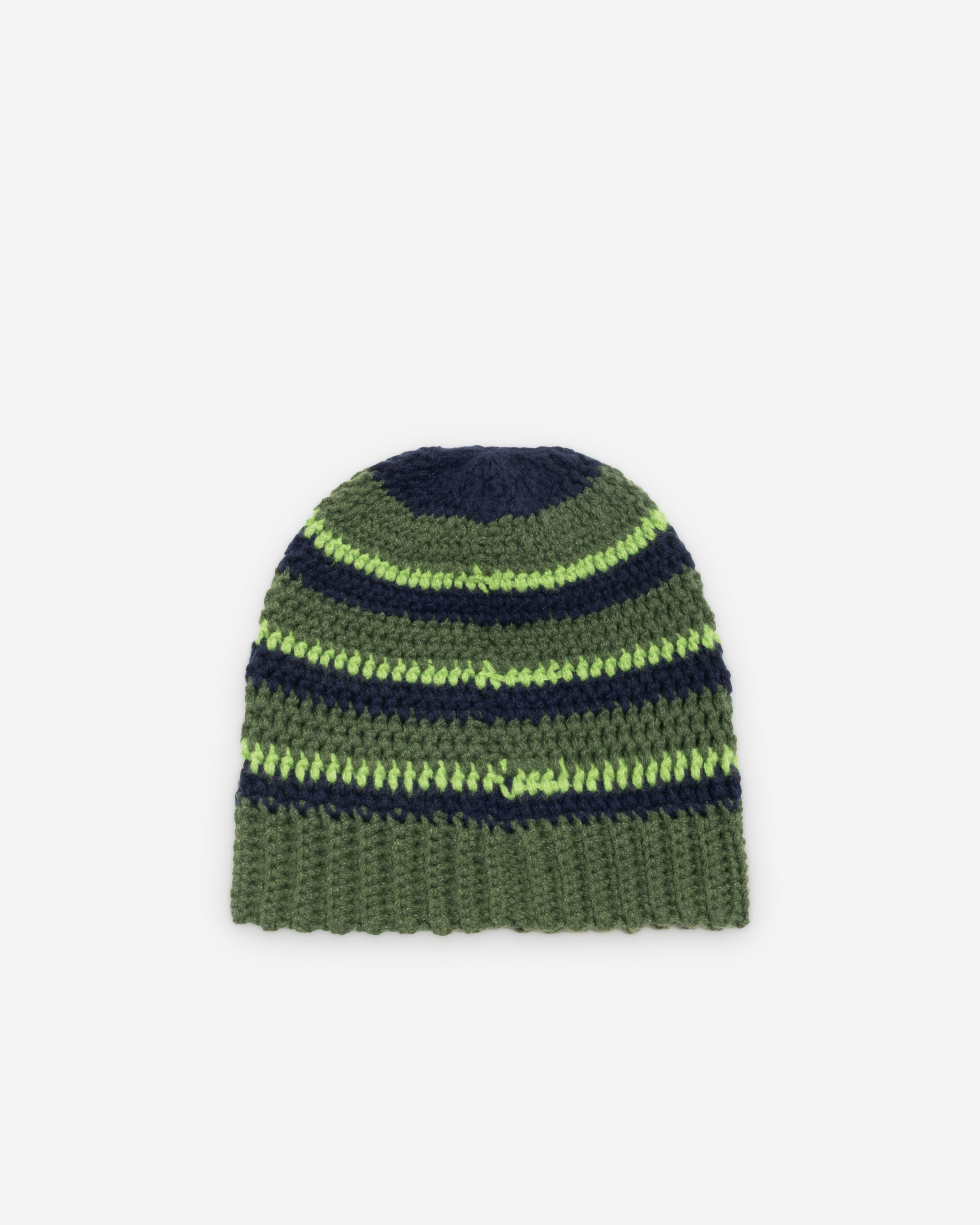 Stüssy - Men's Stripe Knit Skullcap - (Moss Green)