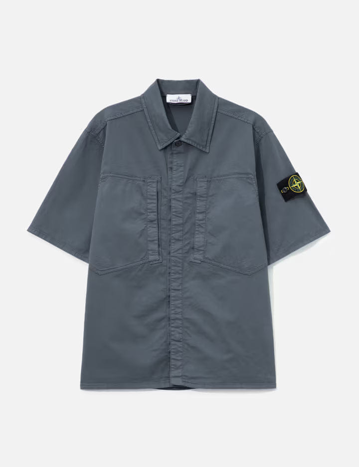 Stone Island Short Sleeves Cotton Twill Shirt