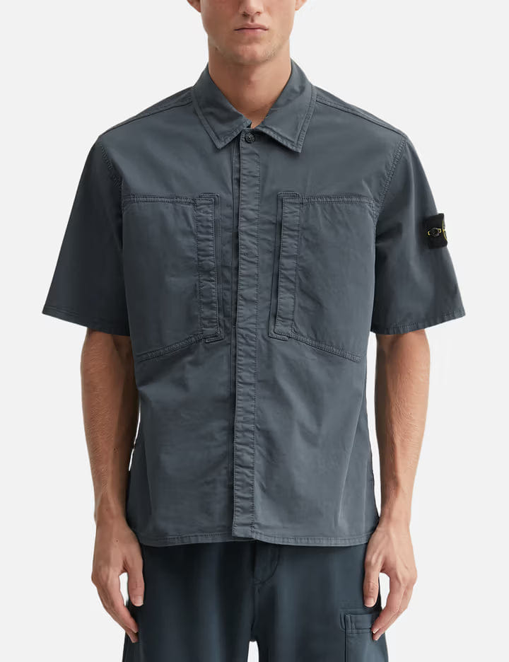 Stone Island Short Sleeves Cotton Twill Shirt