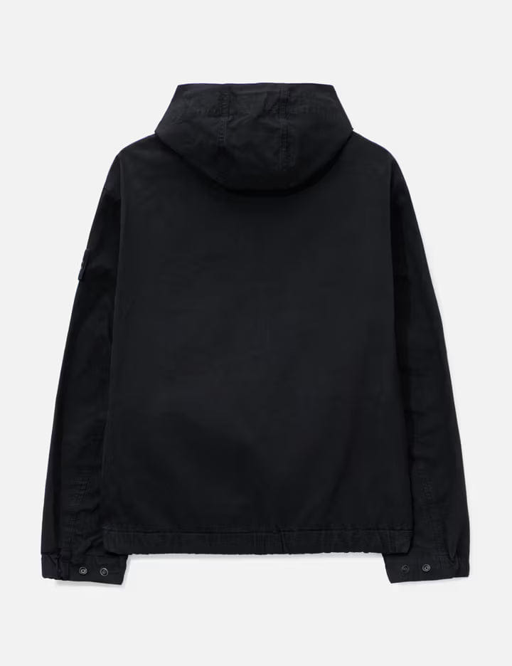 Stone Island Ripstop Zip - Up Hooded Shirt