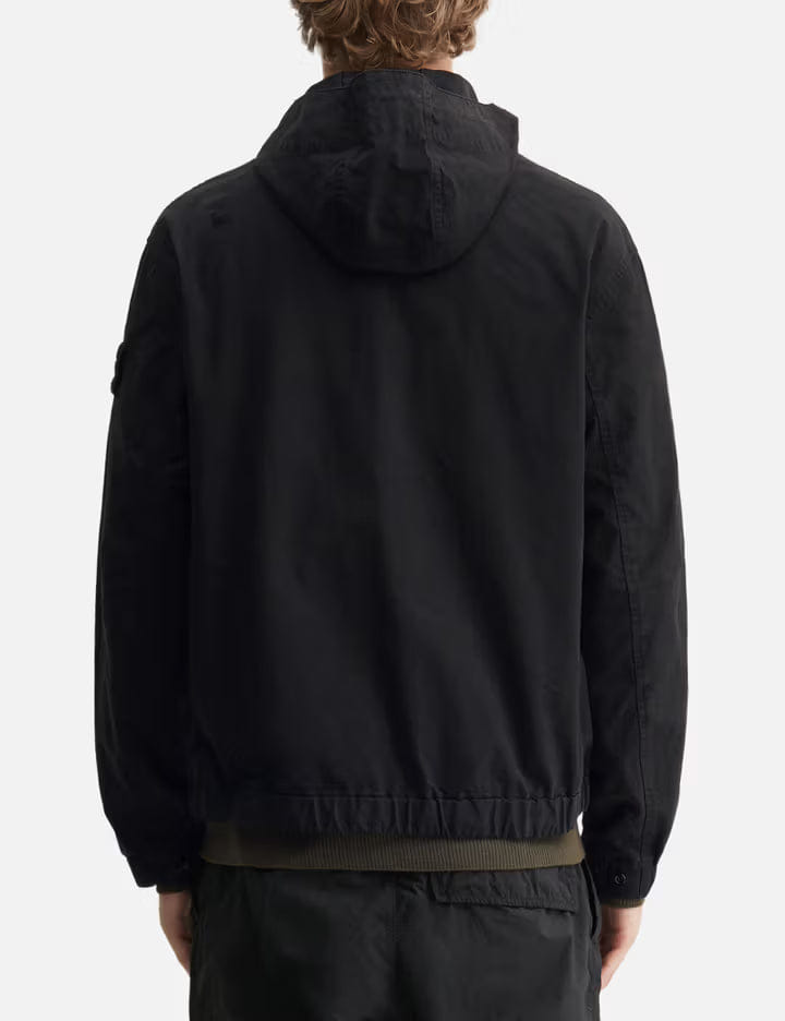 Stone Island Ripstop Zip - Up Hooded Shirt