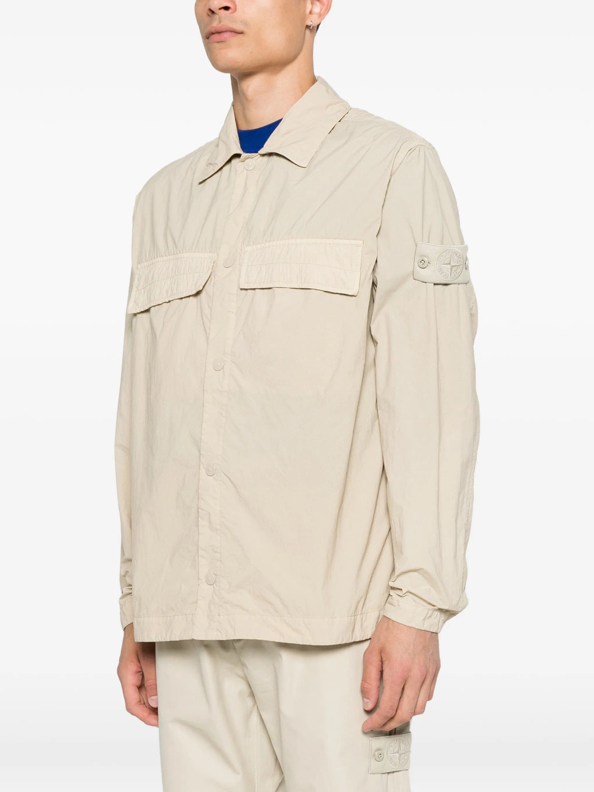 Stone Island logo - patch pocket shirt