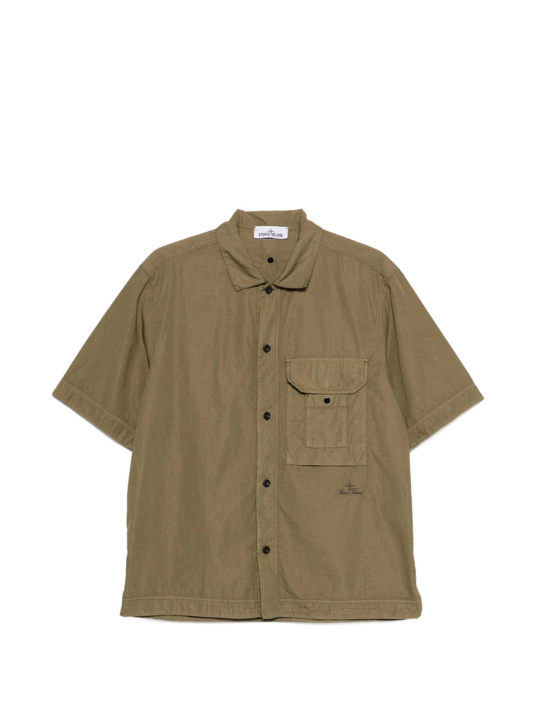 Stone Island logo - embroidered shirt