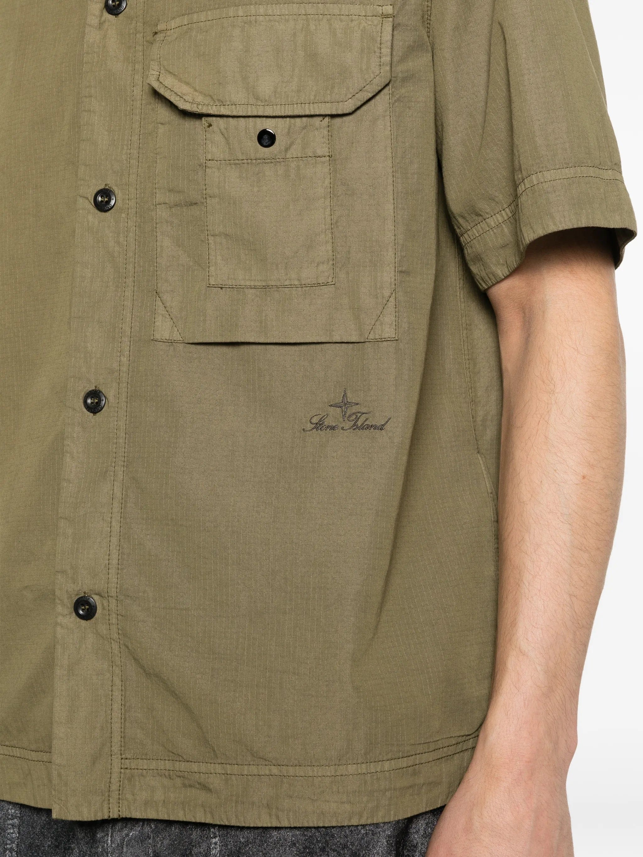 Stone Island logo - embroidered shirt