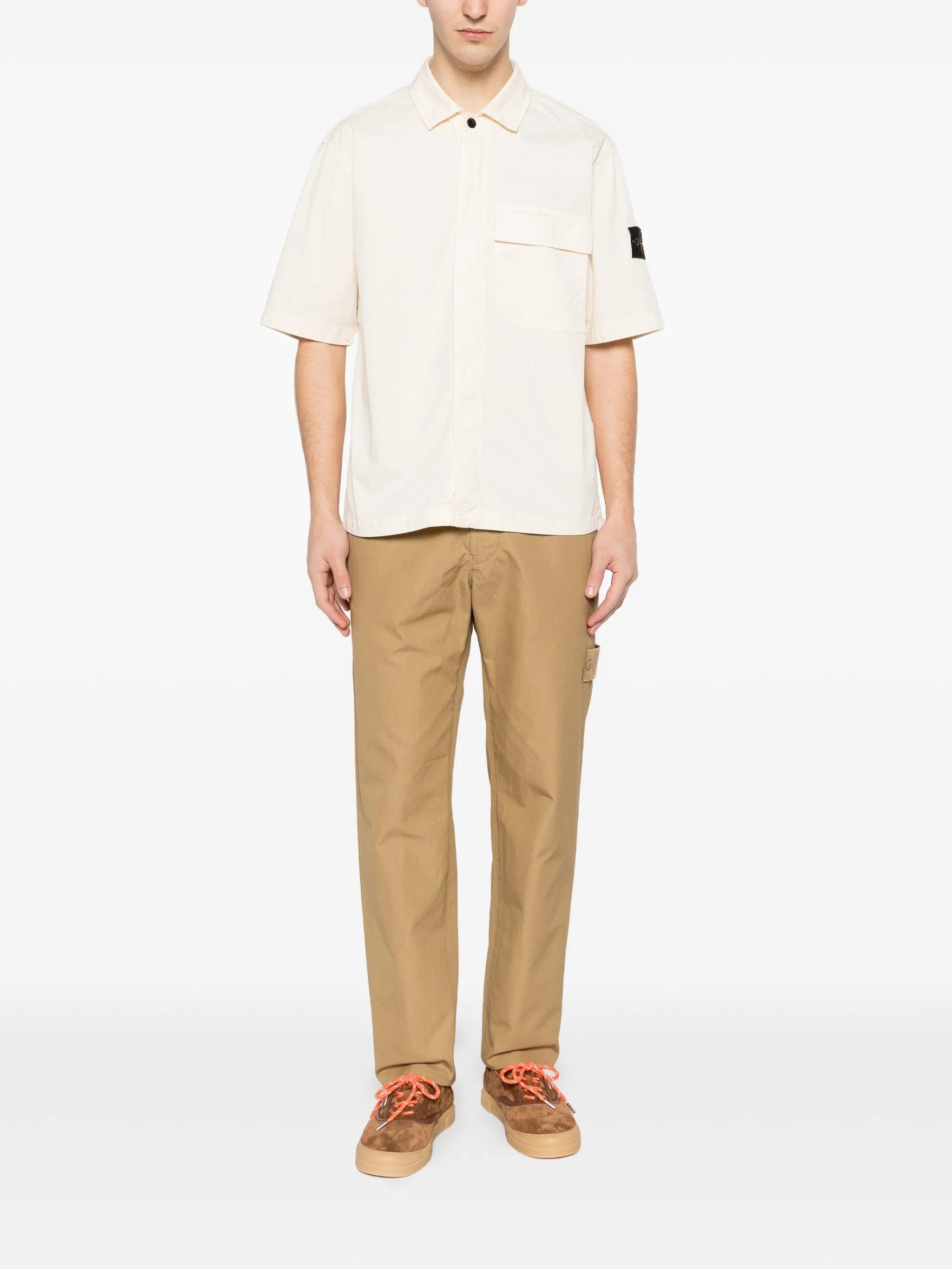 Stone Island logo patch chinos