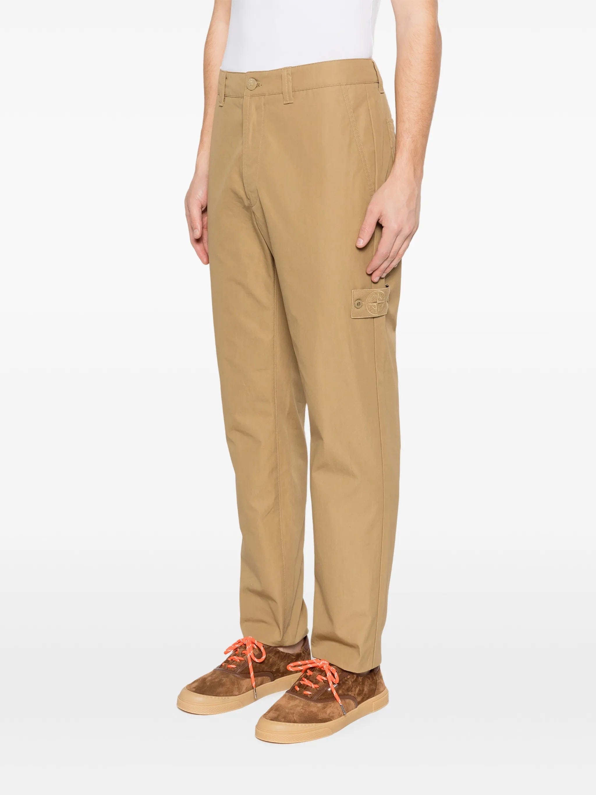 Stone Island logo patch chinos