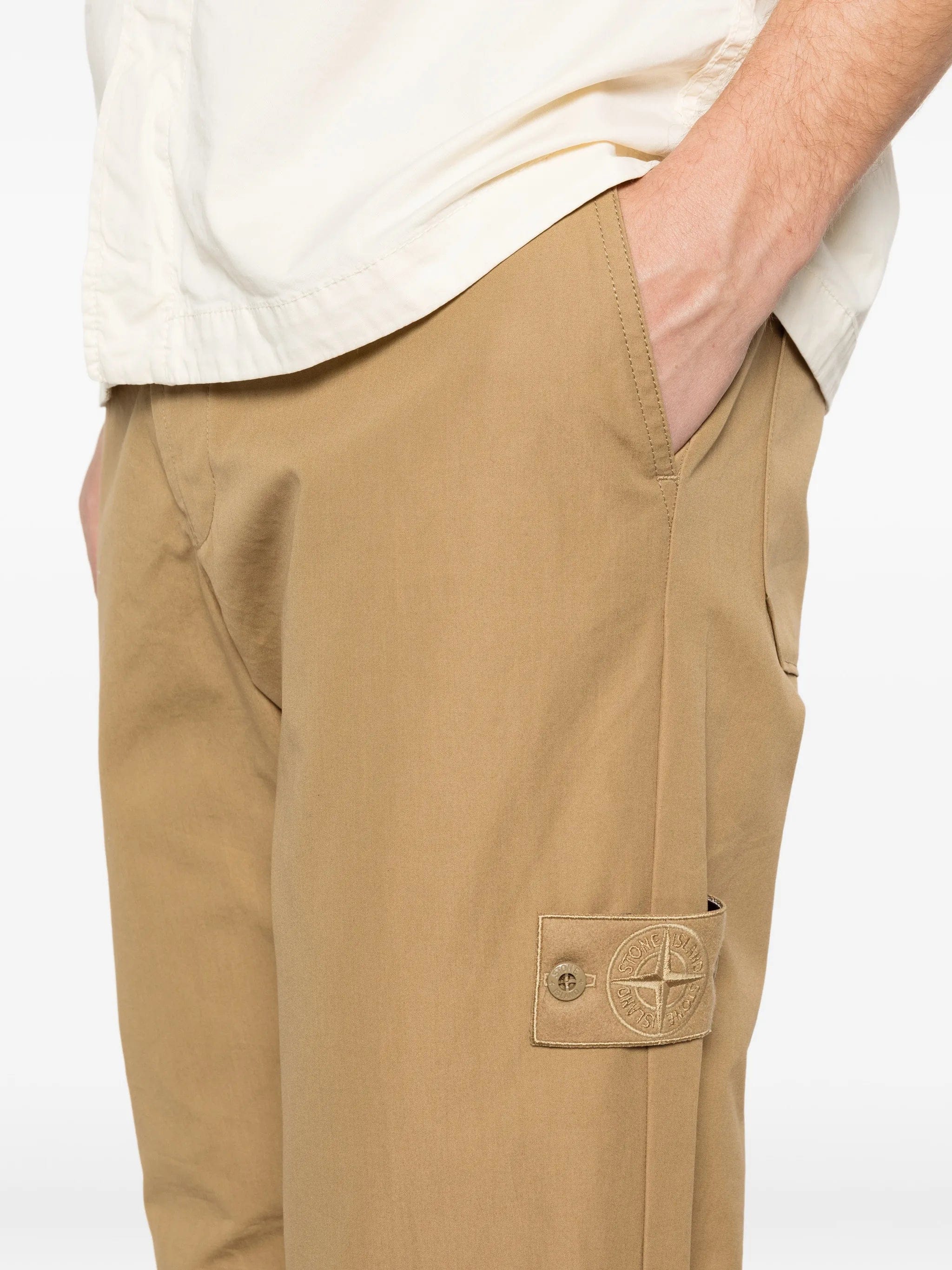 Stone Island logo patch chinos