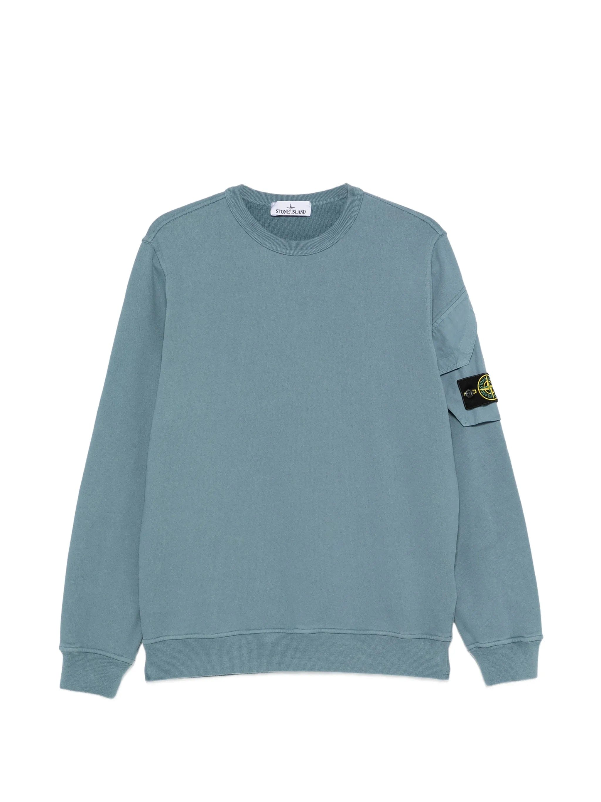 Stone Island logo - patch sleeve - pocket sweatshirt