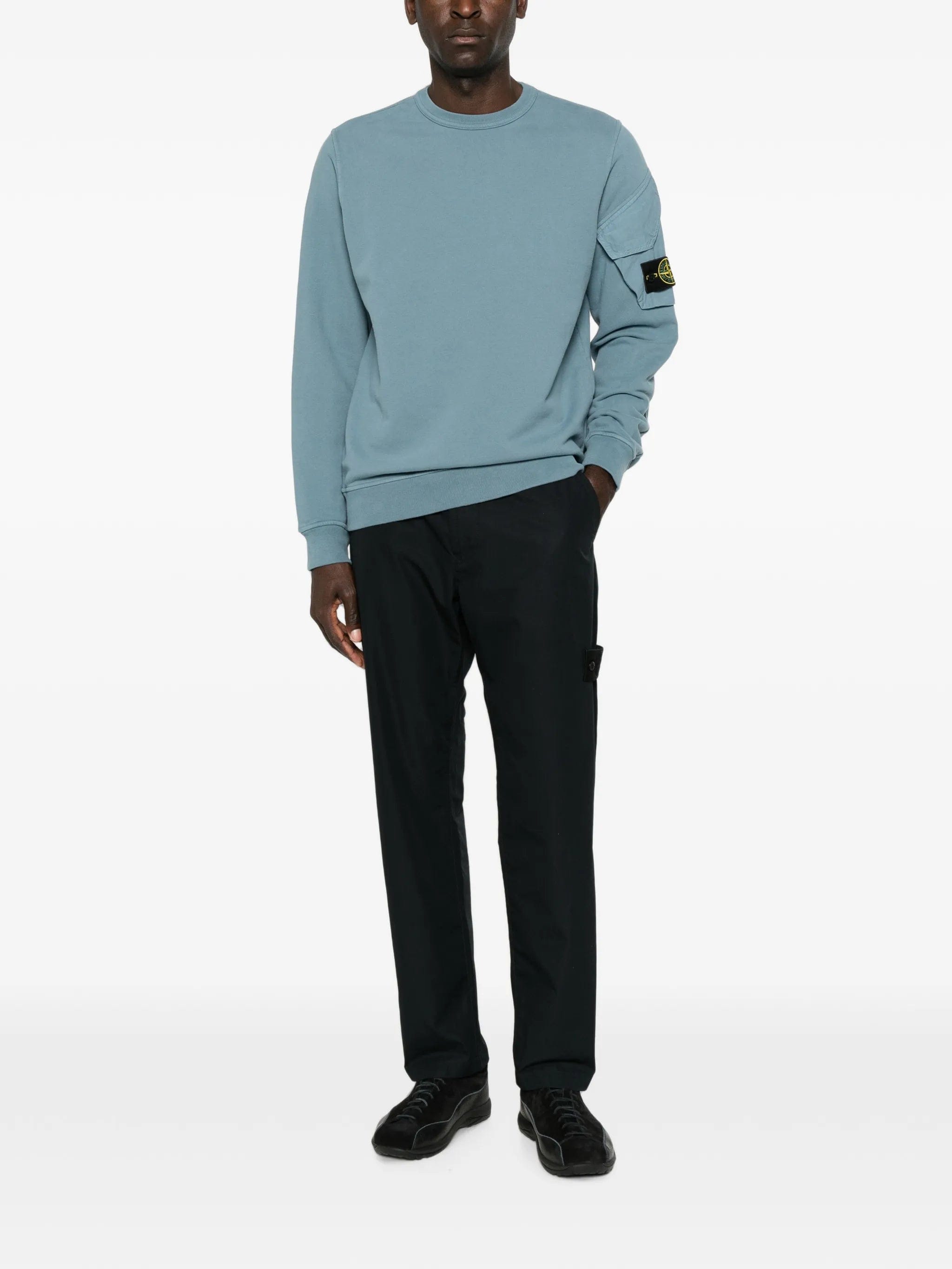 Stone Island logo - patch sleeve - pocket sweatshirt