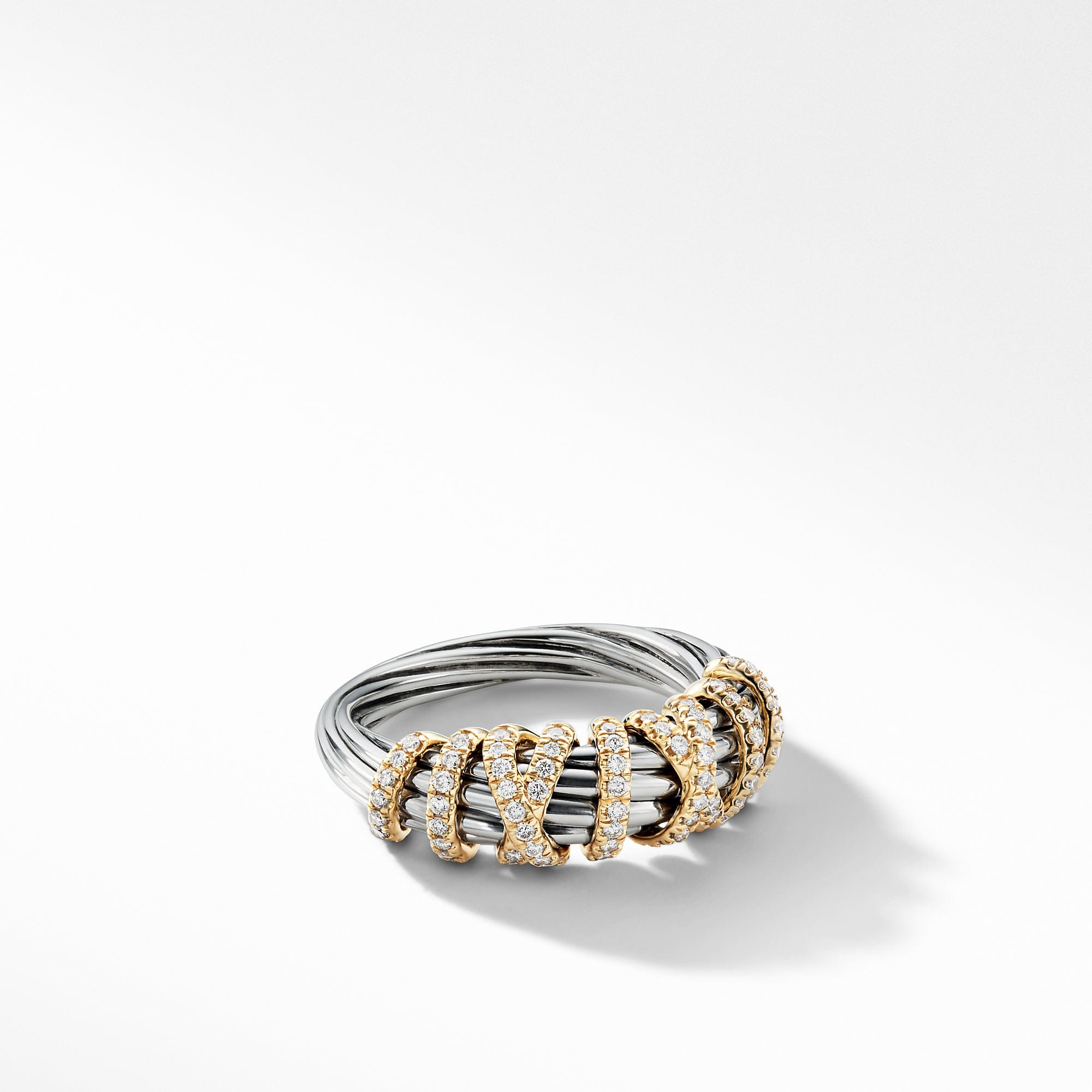 David Yurman Helena Ring with Diamonds and 18K Gold, 8 mm, Size 7