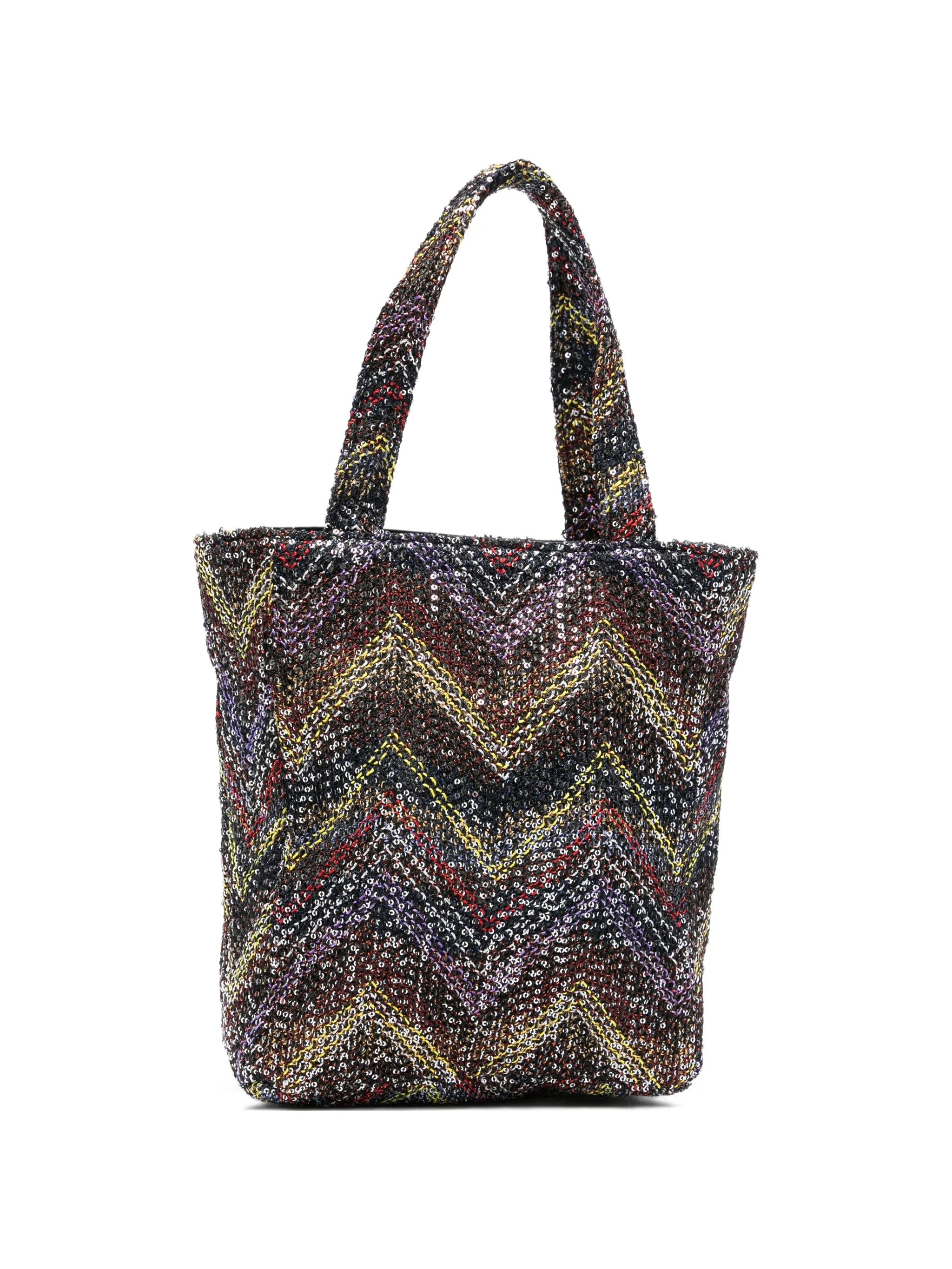 Missoni mini Caperdoni sequin chevron tote bag