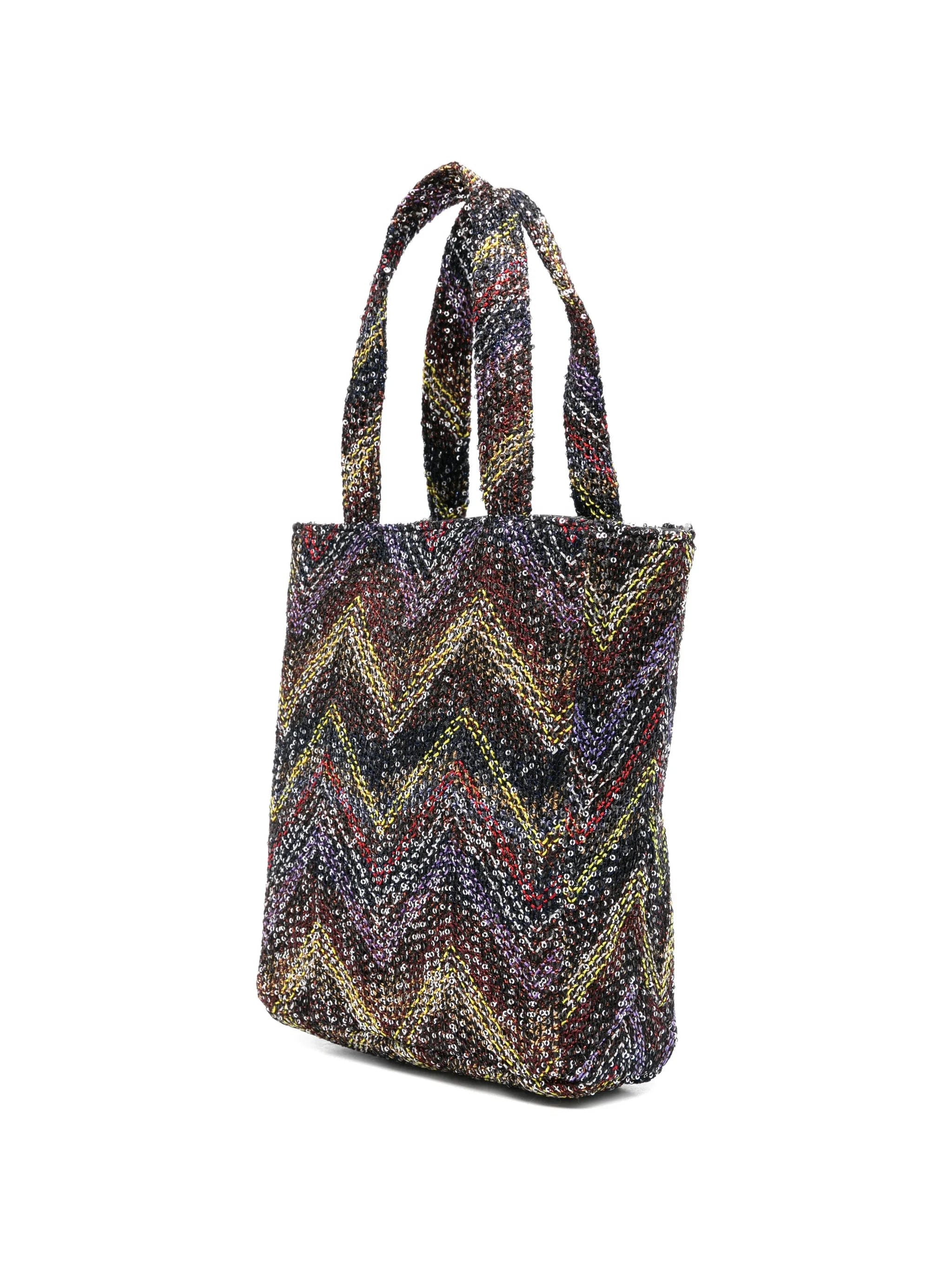Missoni mini Caperdoni sequin chevron tote bag