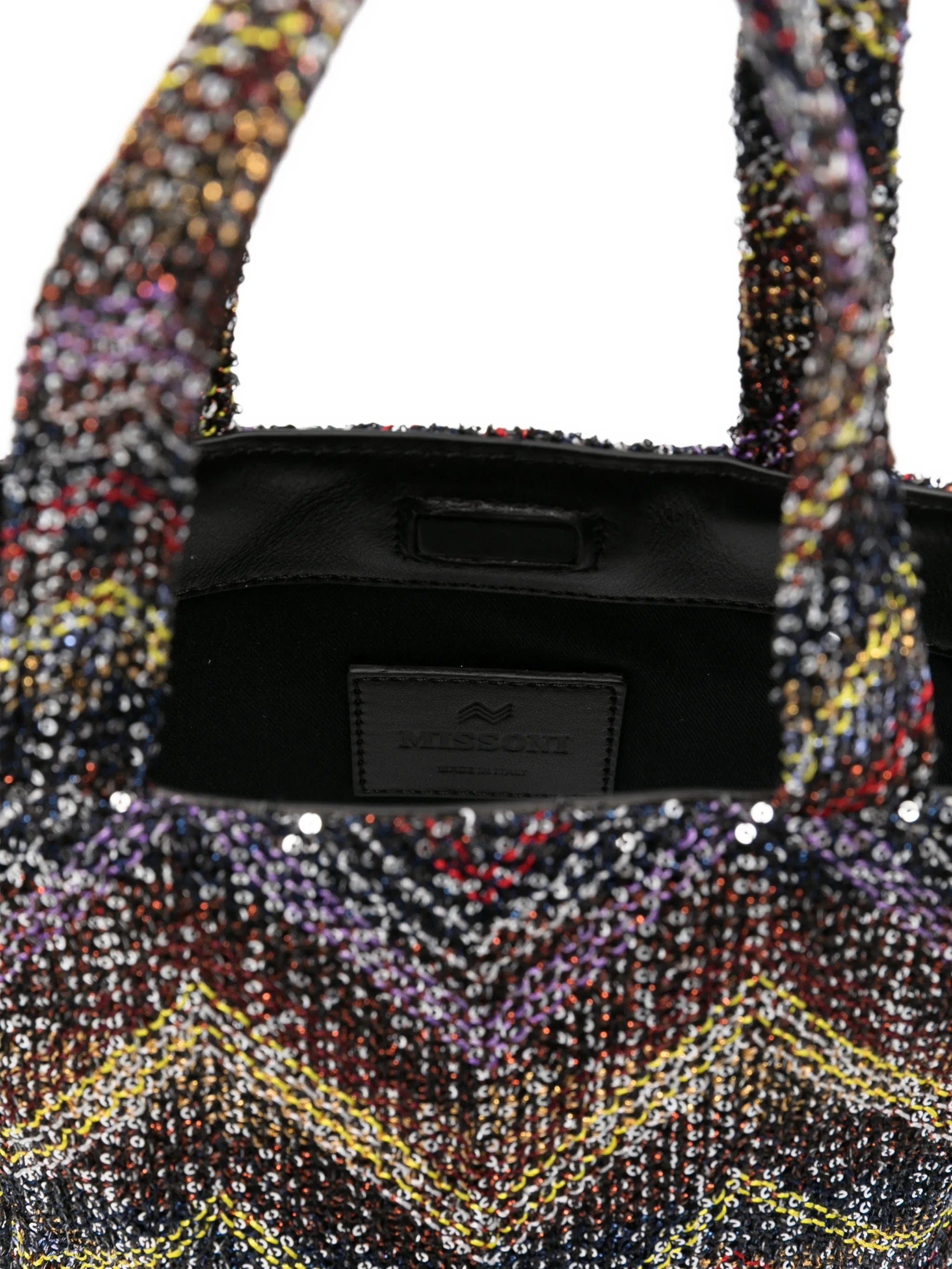 Missoni mini Caperdoni sequin chevron tote bag