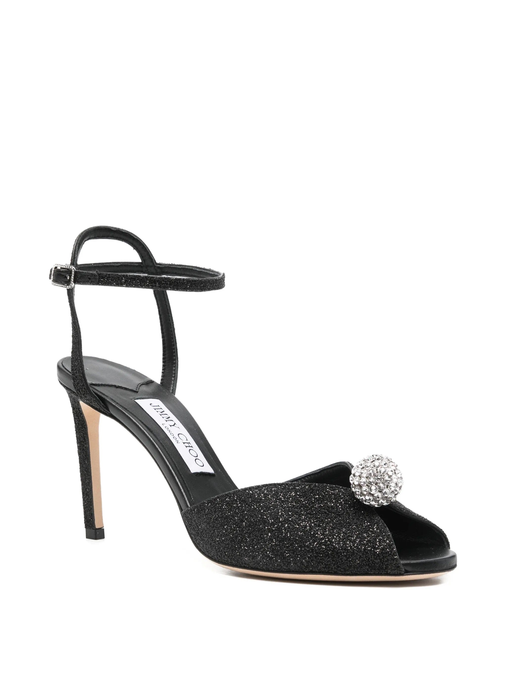 Jimmy Choo Sacora glitter heeled sandals