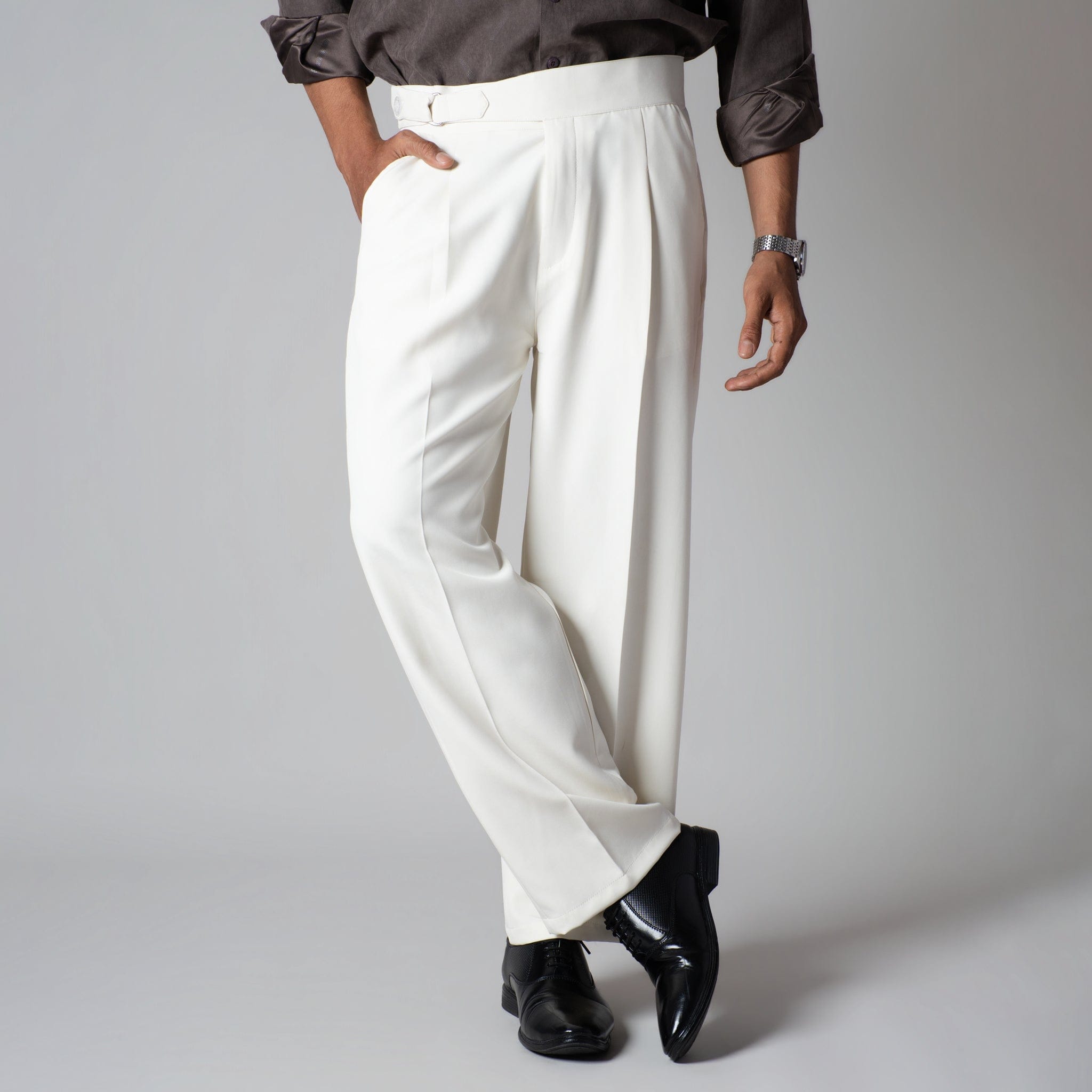 OFF - WHITE D - RING ITALIAN STYLE TROUSER