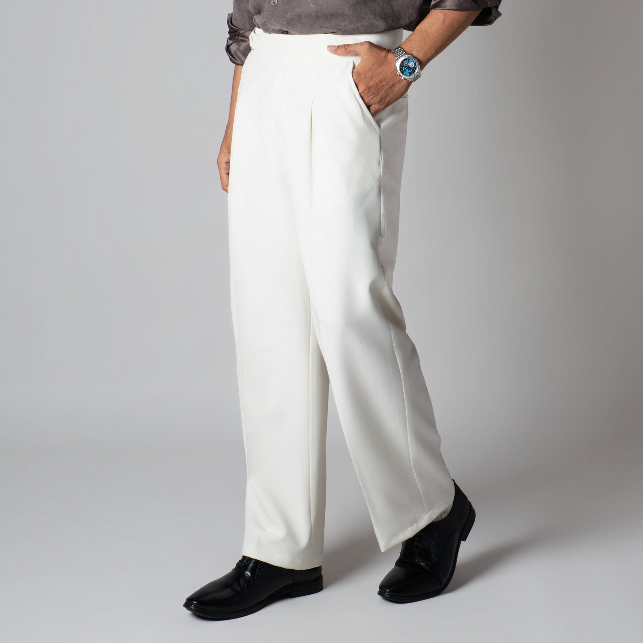 OFF - WHITE D - RING ITALIAN STYLE TROUSER