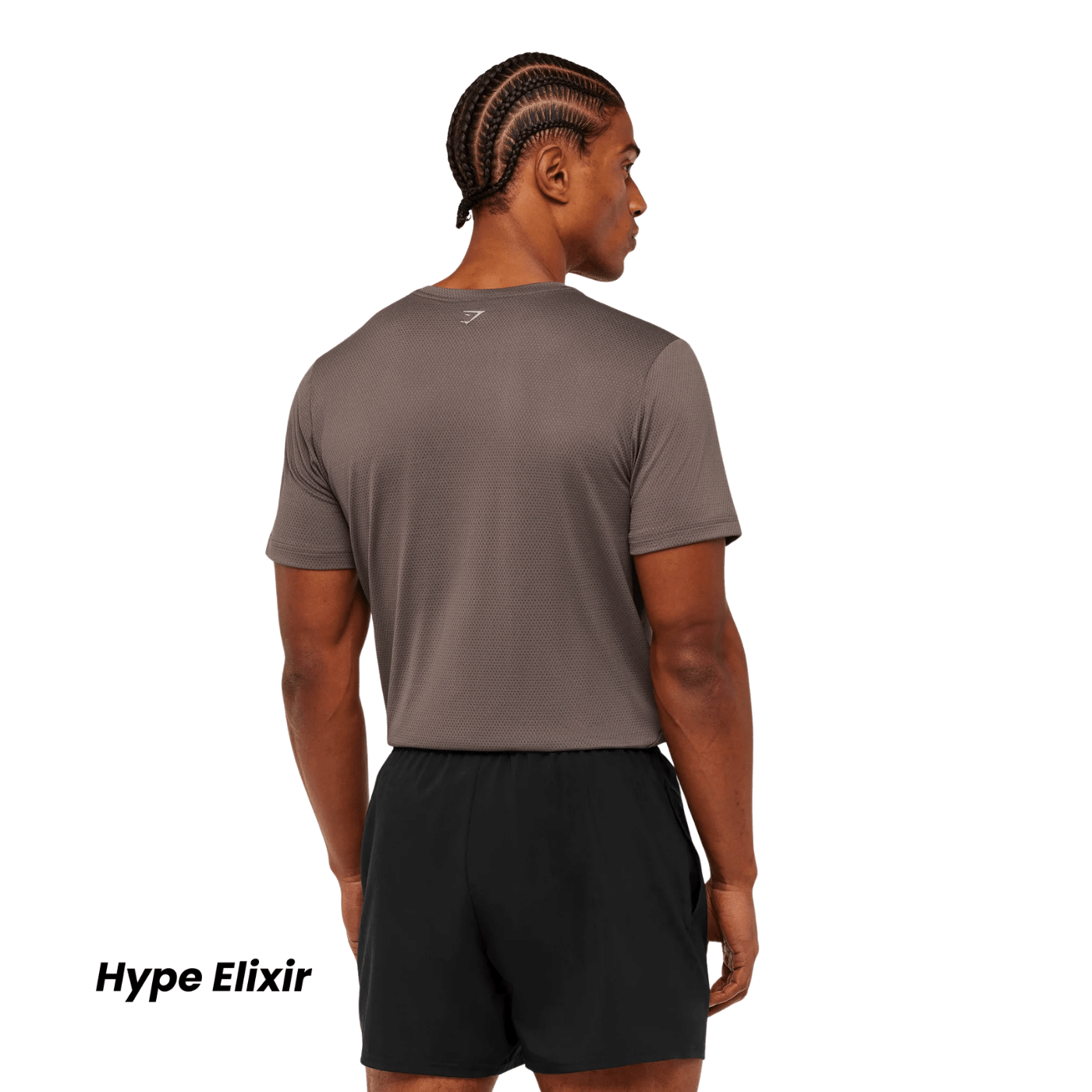 GYMSHARK Built For More T - Shirt slim fit Cool Brown