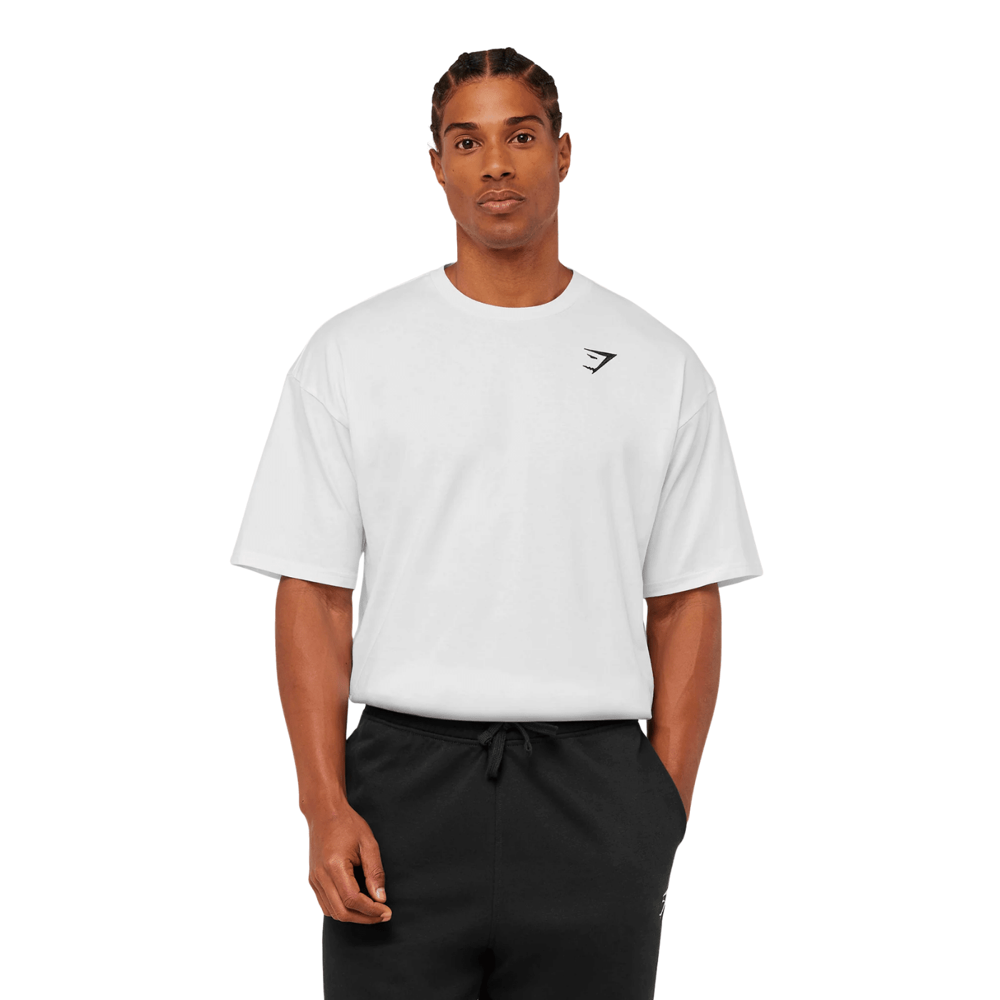 GYMSHARK Crest Oversized T - Shirt oversized fit GS White